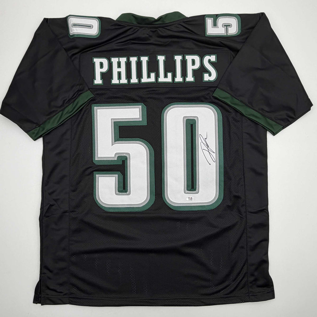 autographed-signed-jaelan-phillips-philadelphia-black-football-jersey-psa-dna-coa