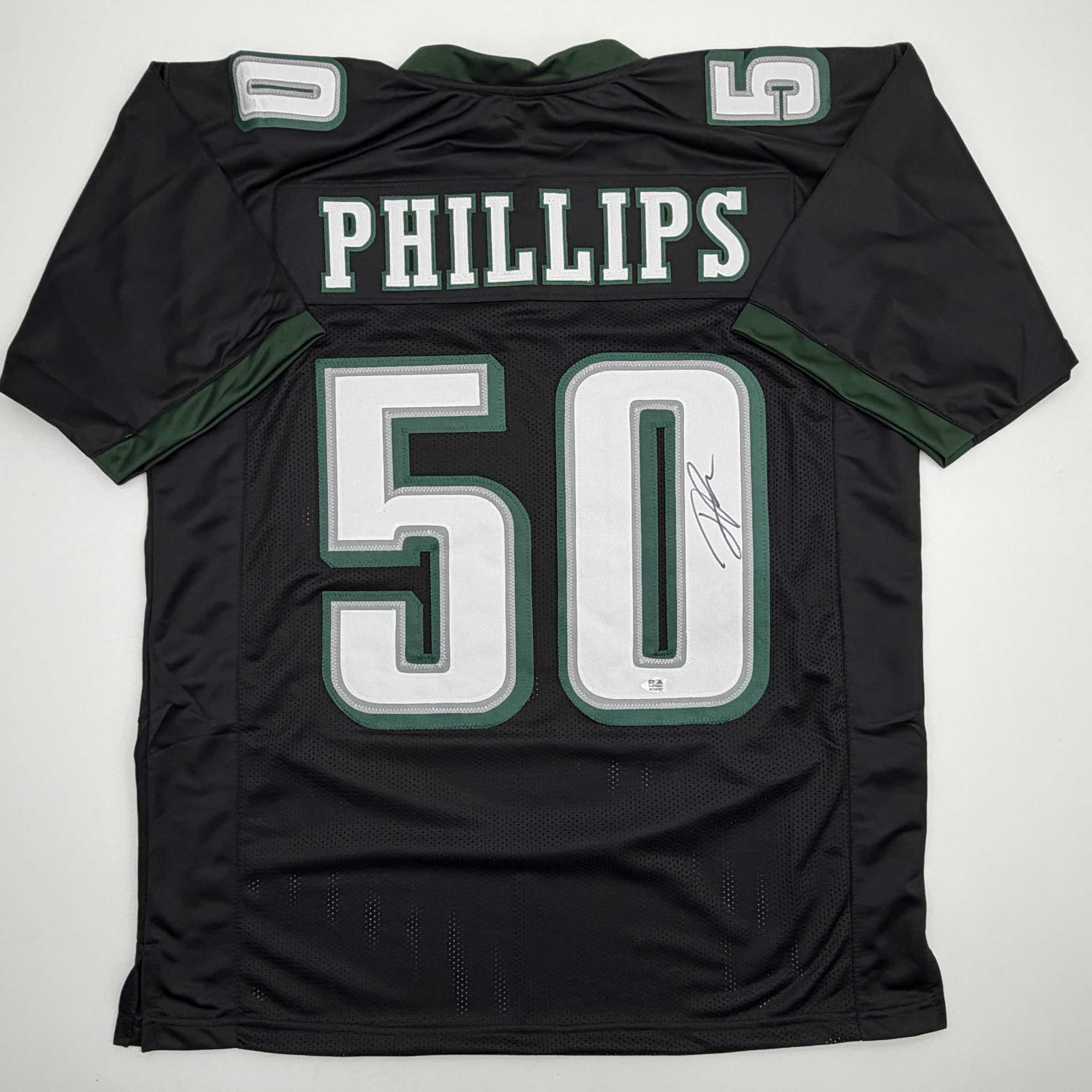autographed-signed-jaelan-phillips-philadelphia-black-football-jersey-psa-dna-coa