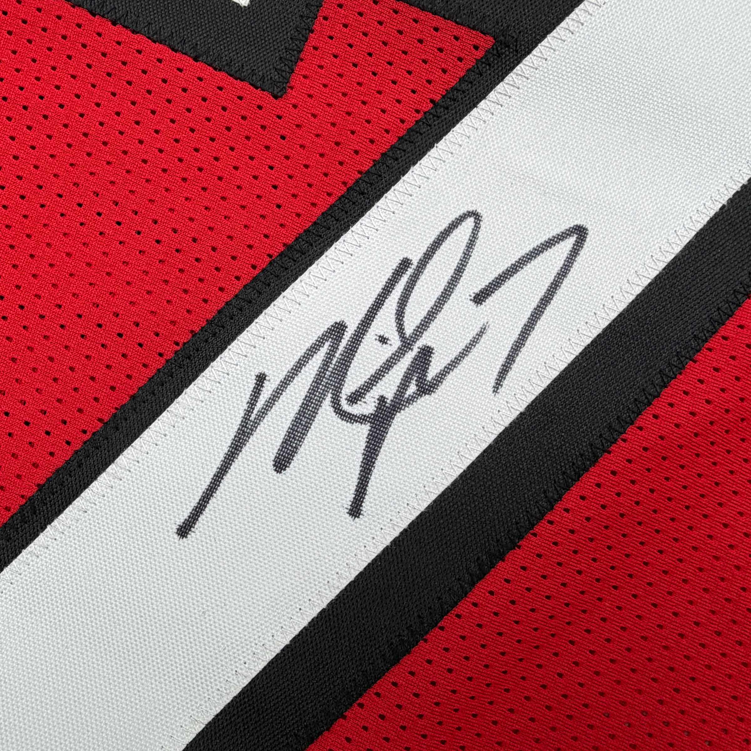 autographed-signed-michael-mike-vick-atlanta-red-football-jersey-beckett-bas-coa