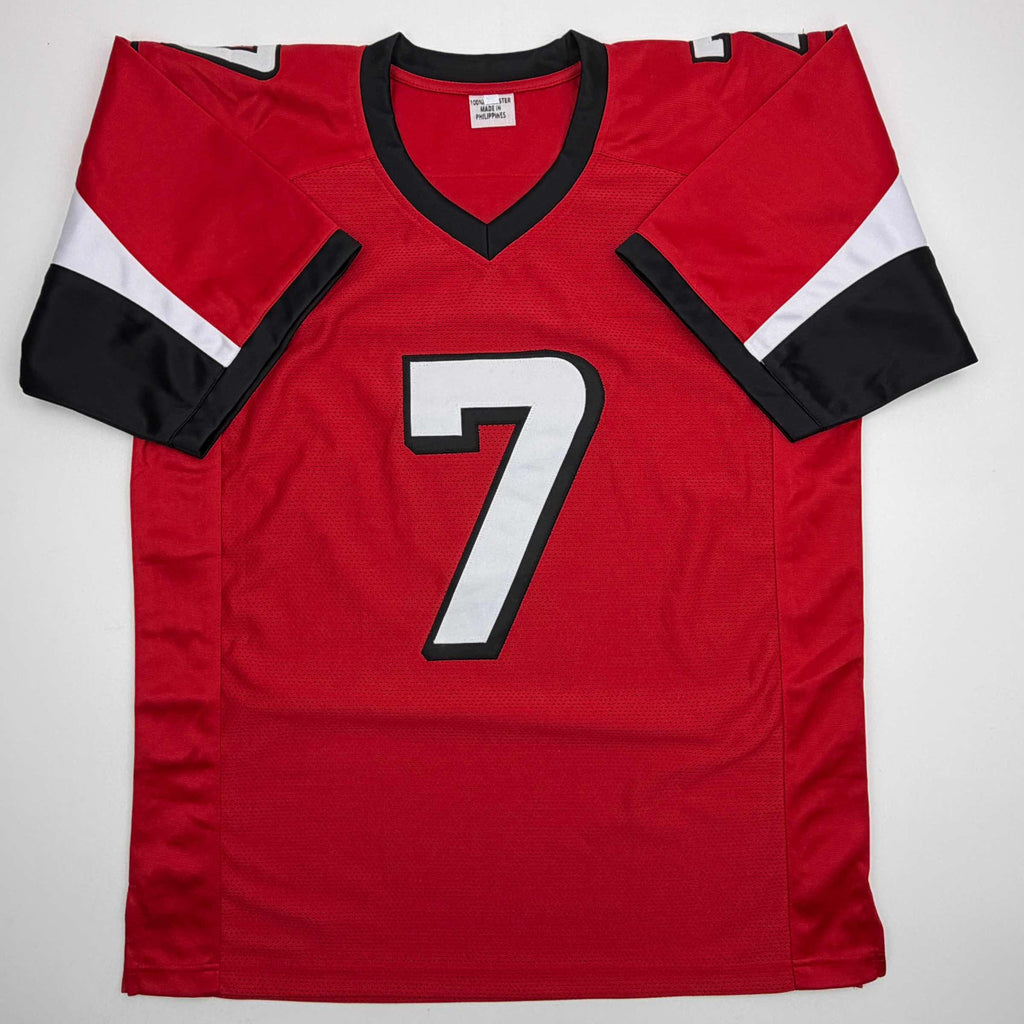 autographed-signed-michael-mike-vick-atlanta-red-football-jersey-beckett-bas-coa