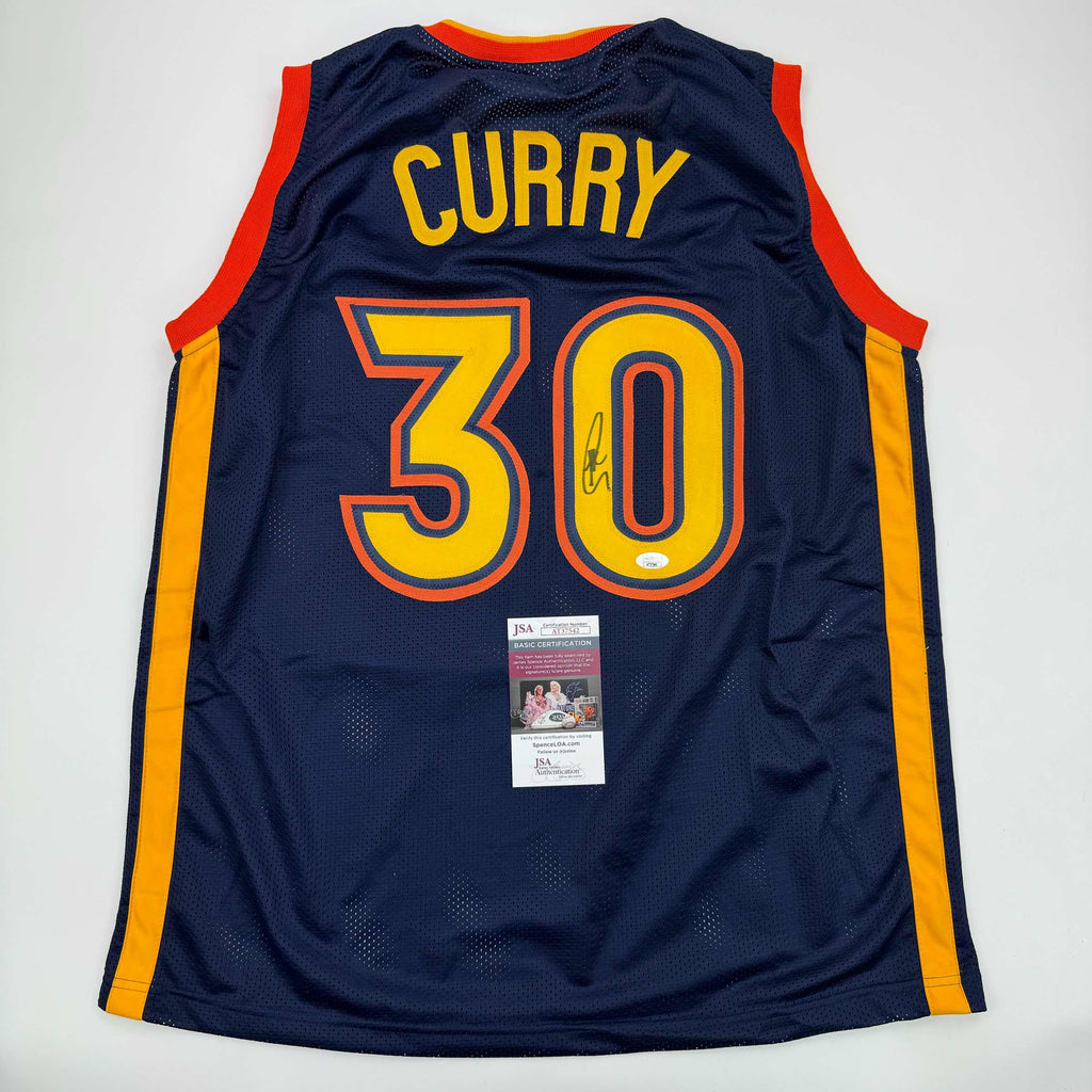 autographed-signed-stephen-steph-curry-golden-state-navy-blue-throwback-basketball-jersey-jsa-coa