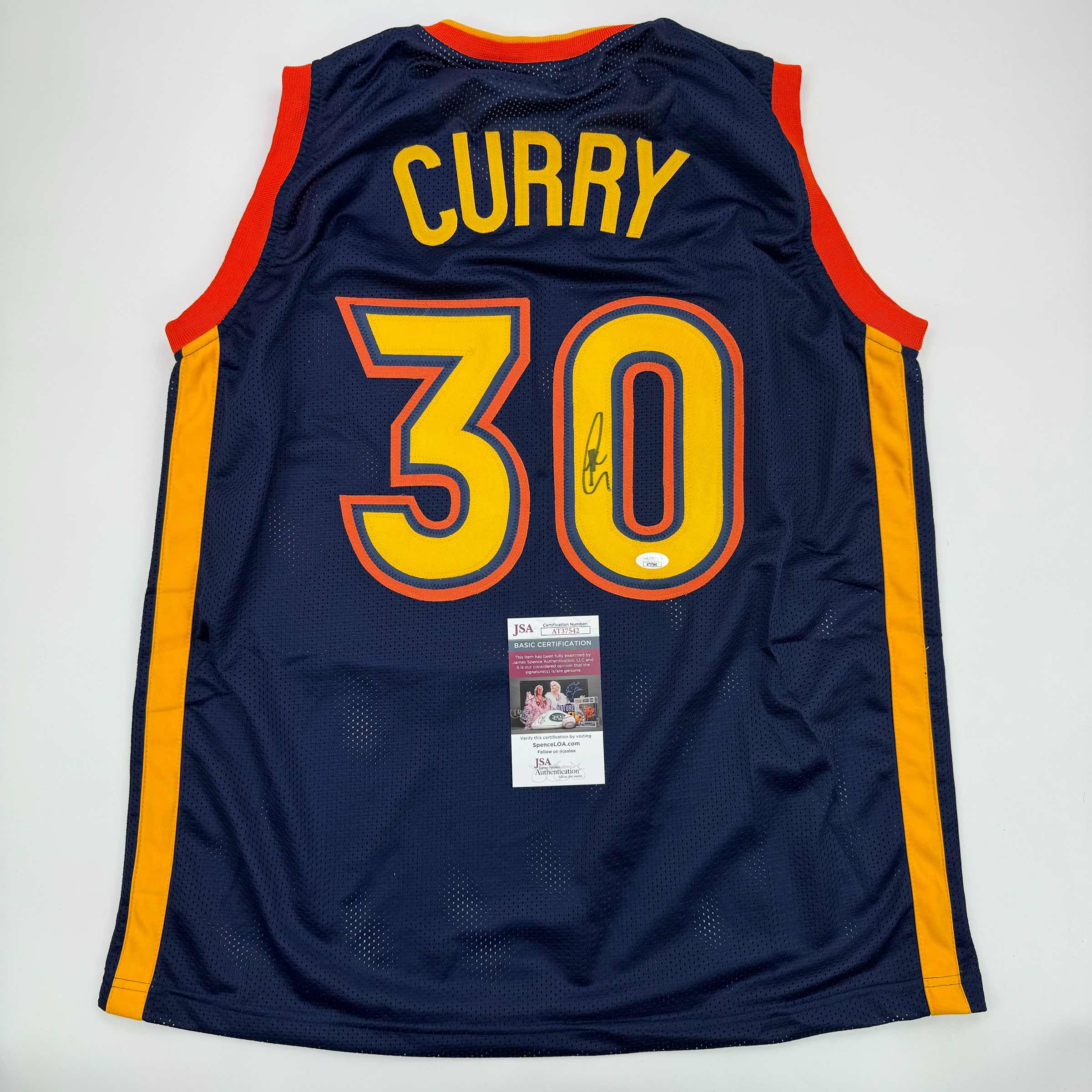 autographed-signed-stephen-steph-curry-golden-state-navy-blue-throwback-basketball-jersey-jsa-coa