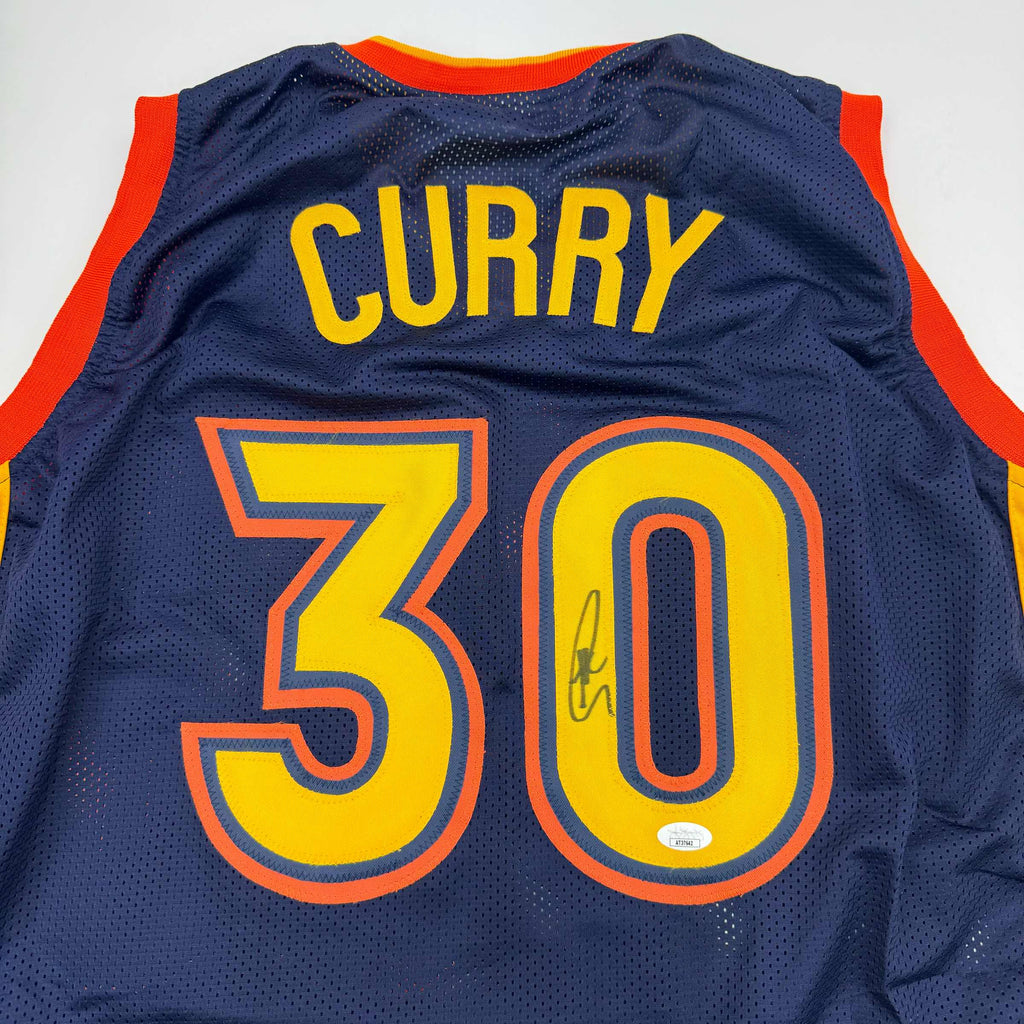 autographed-signed-stephen-steph-curry-golden-state-navy-blue-throwback-basketball-jersey-jsa-coa