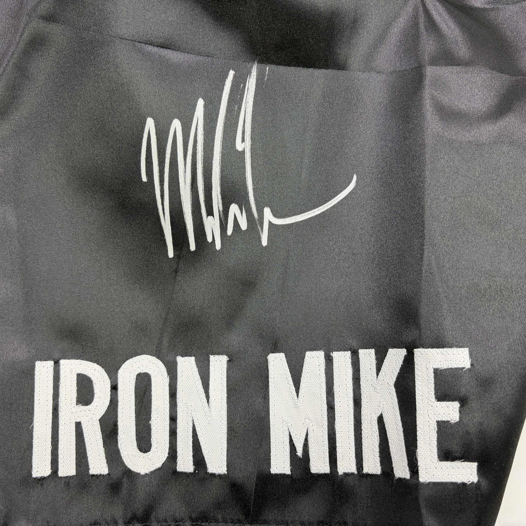 autographed-signed-mike-tyson-iron-mike-baddest-man-on-the-planet-black-boxing-trunks-jsa-coa