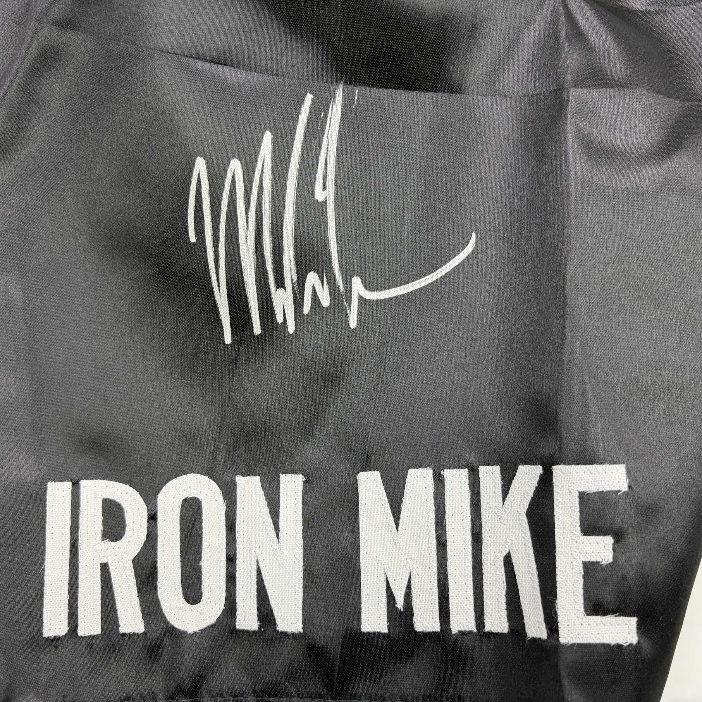 autographed-signed-mike-tyson-iron-mike-baddest-man-on-the-planet-black-boxing-trunks-jsa-coa