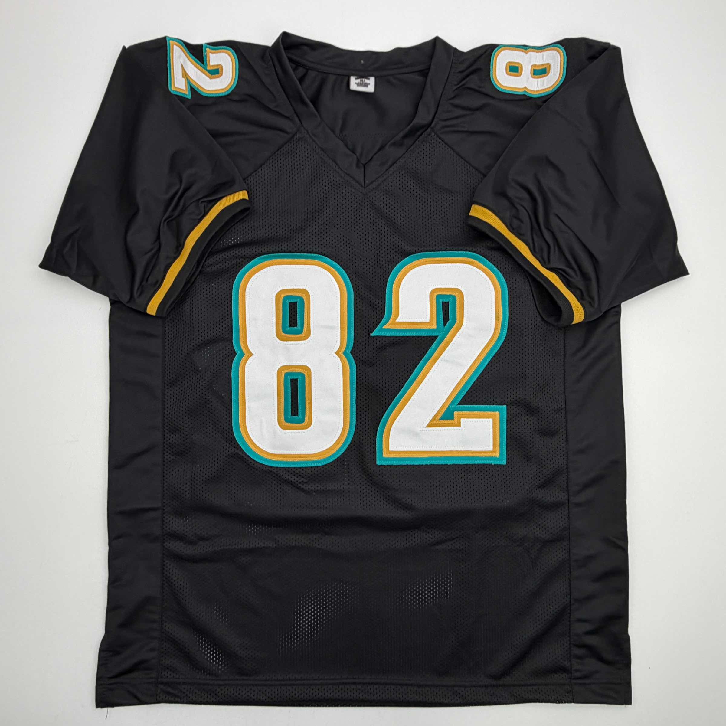 autographed-signed-jimmy-smith-jacksonville-black-football-jersey-beckett-bas-coa