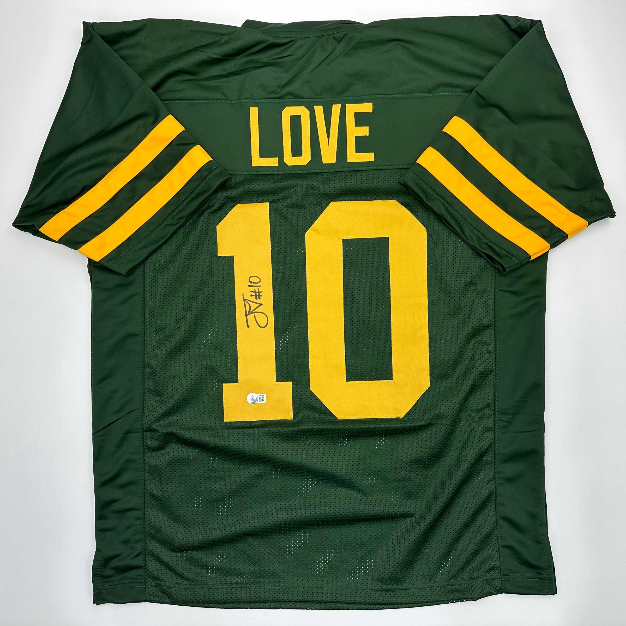 autographed-signed-jordan-love-green-bay-color-rush-football-jersey-beckett-bas-coa