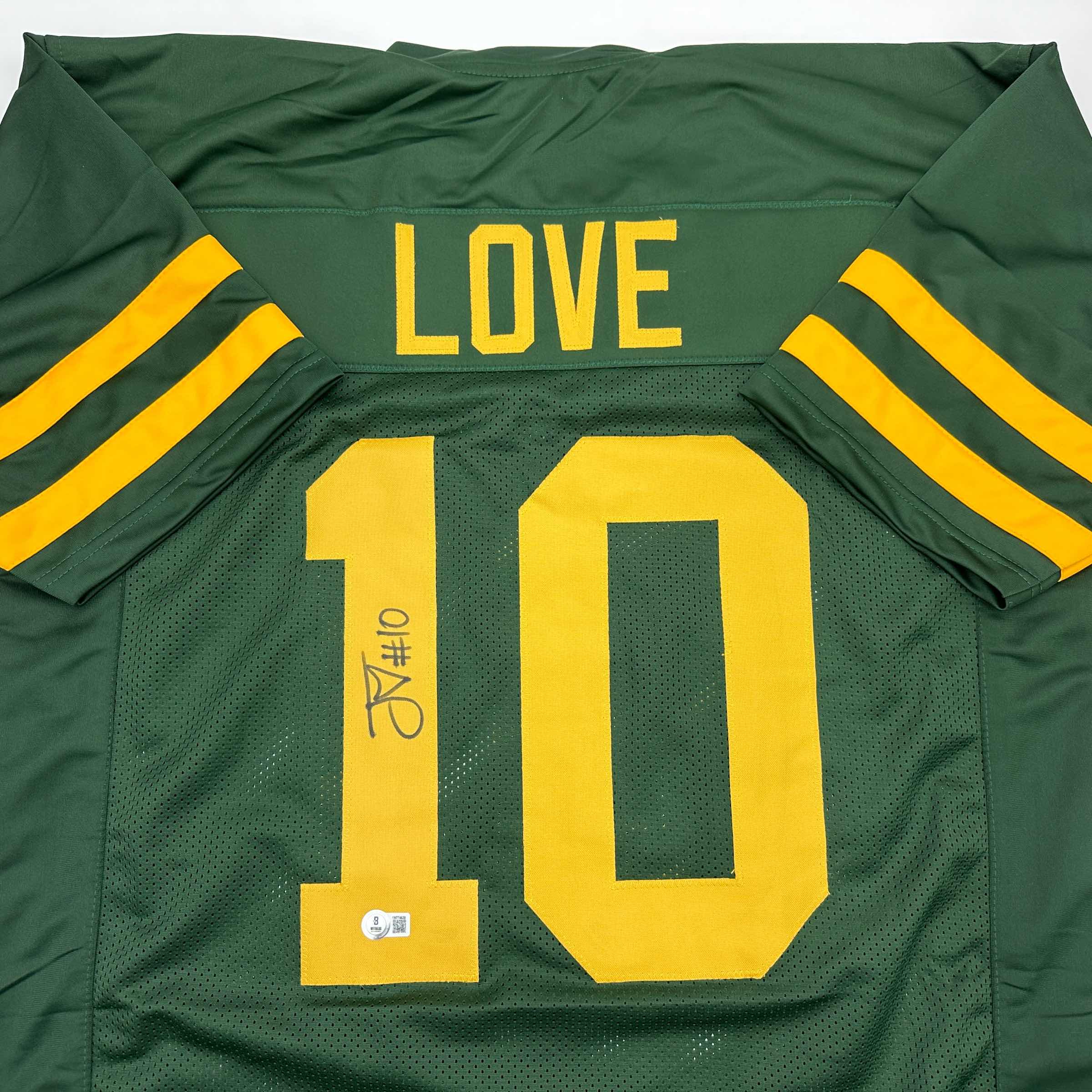 autographed-signed-jordan-love-green-bay-color-rush-football-jersey-beckett-bas-coa