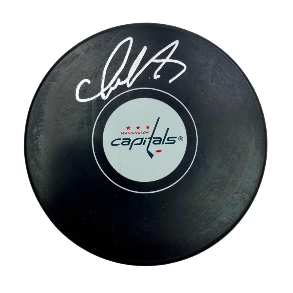 autographed-signed-alexander-alex-ovechkin-washington-capitals-logo-hockey-puck-fanatics-coa