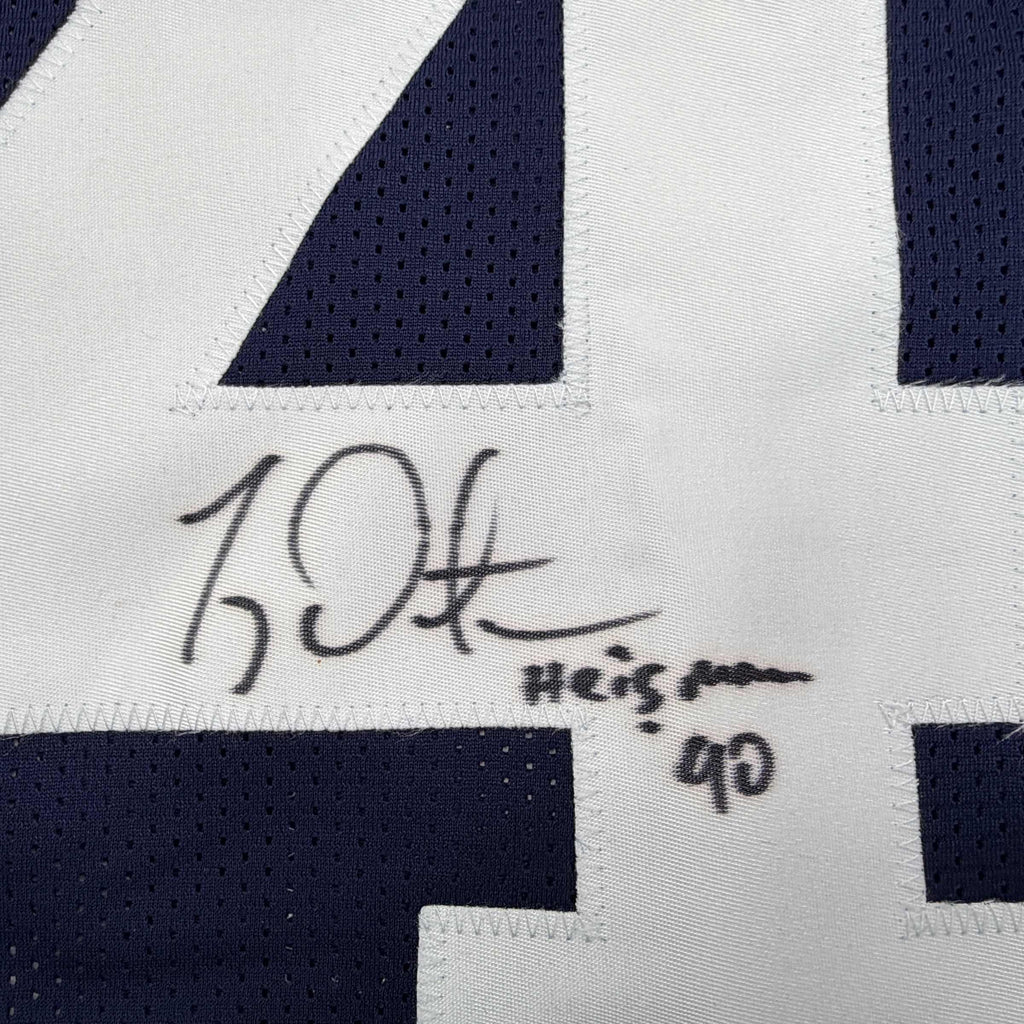 autographed-signed-ty-detmer-heisman-90-brigham-young-byu-blue-college-football-jersey-jsa-coa