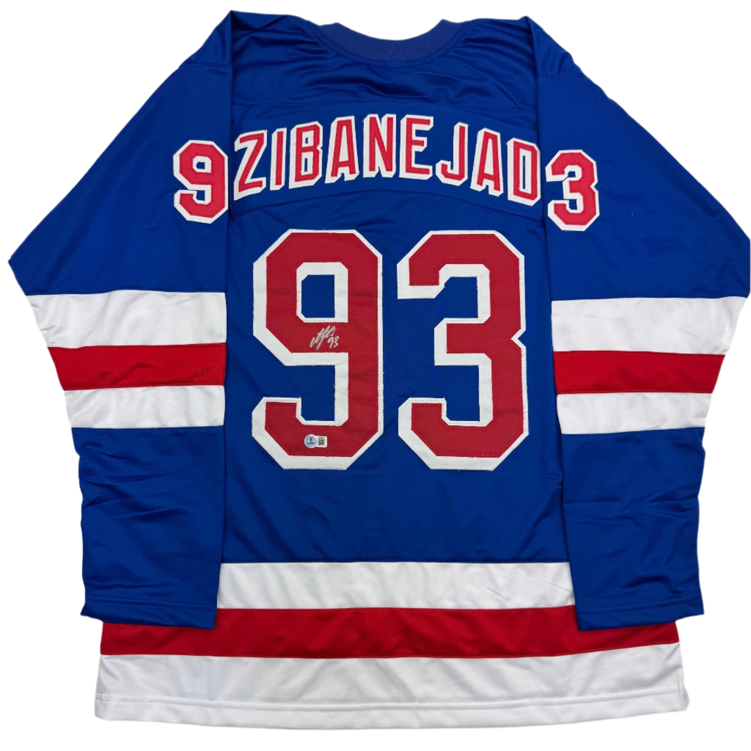 autographed-signed-mika-zibanejad-new-york-blue-hockey-jersey-beckett-bas-coa