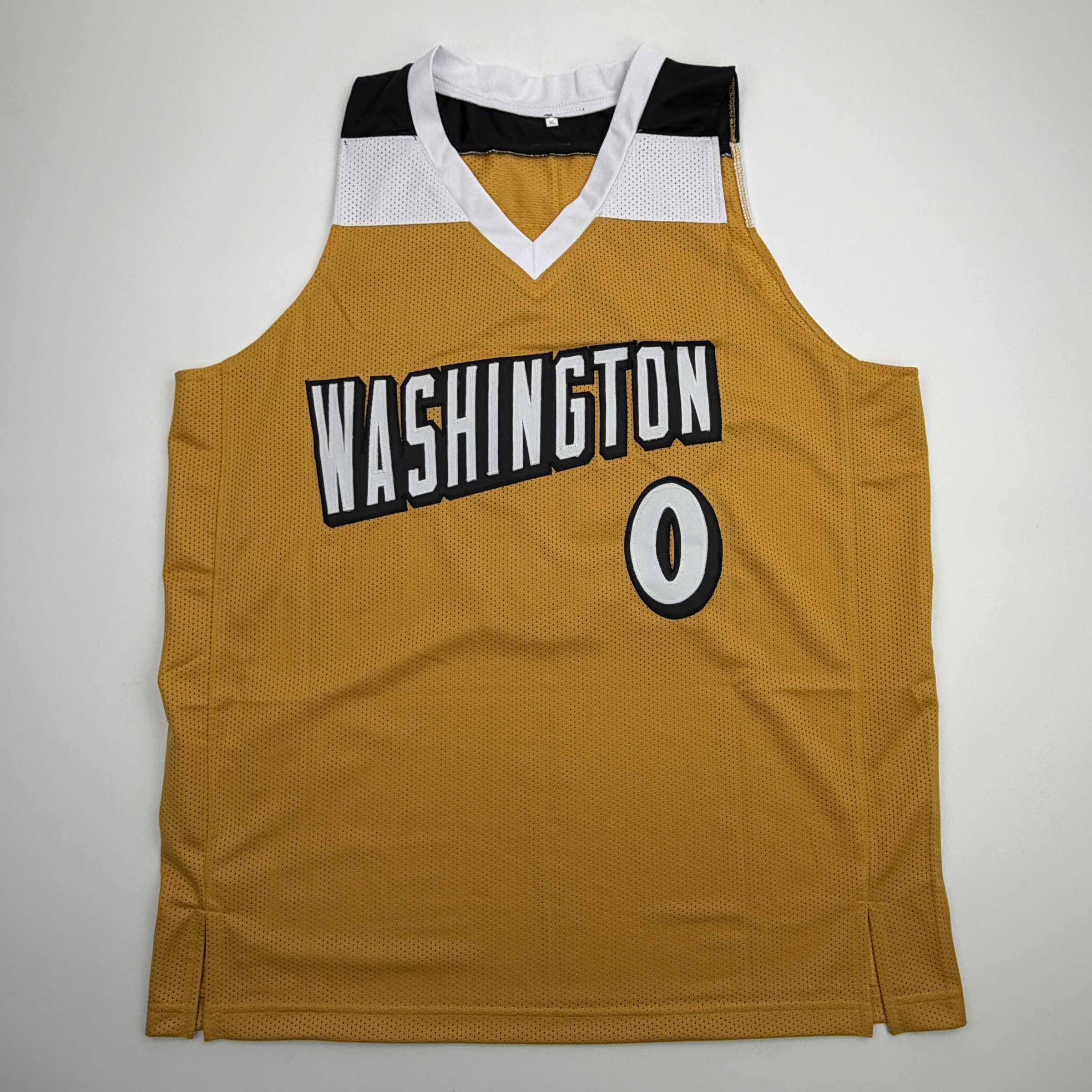 autographed-signed-gilbert-arenas-washington-gold-basketball-jersey-beckett-bas-coa