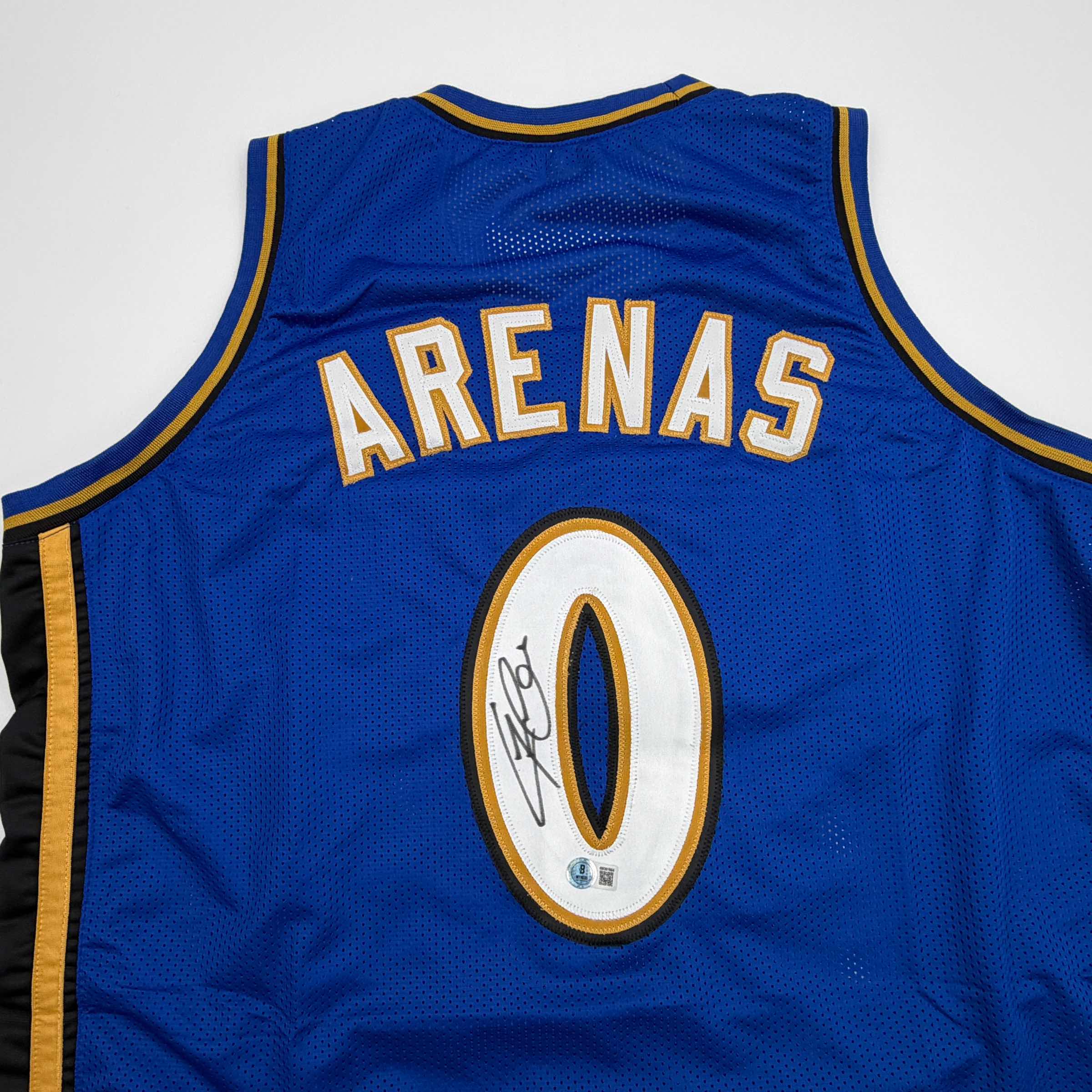 autographed-signed-gilbert-arenas-washington-blue-basketball-jersey-beckett-bas-coa