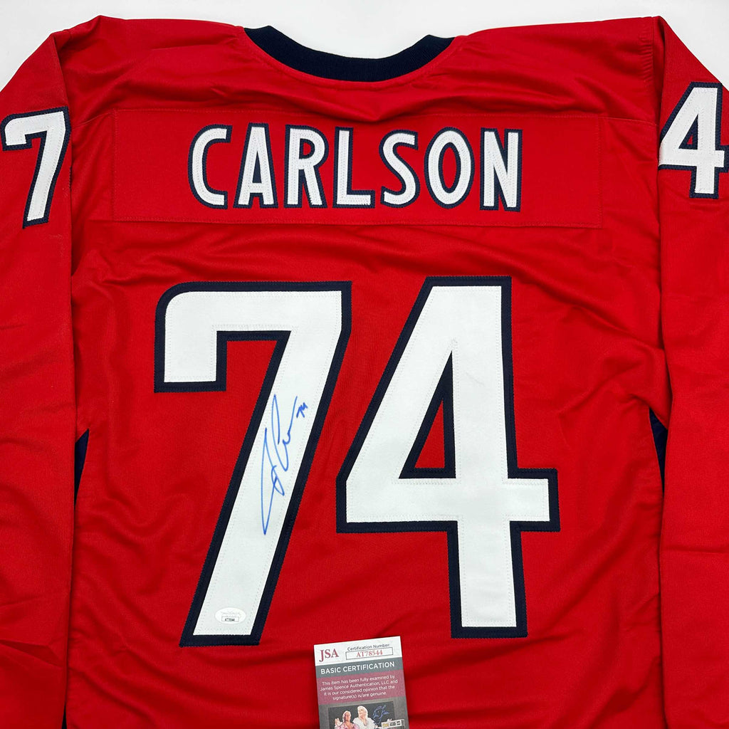 autographed-signed-john-carlson-washington-red-hockey-jersey-jsa-coa