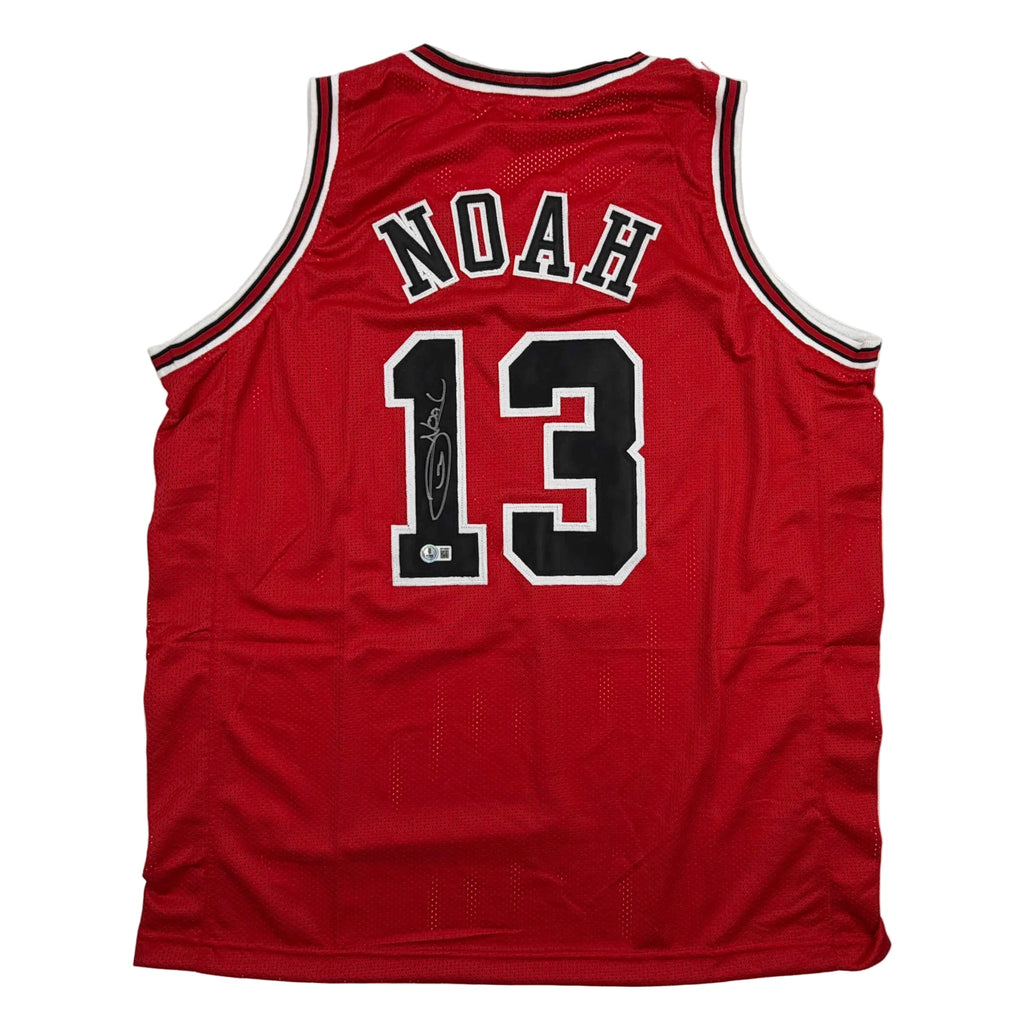 autographed-signed-joakim-noah-chicago-red-basketball-jersey-beckett-bas-coa