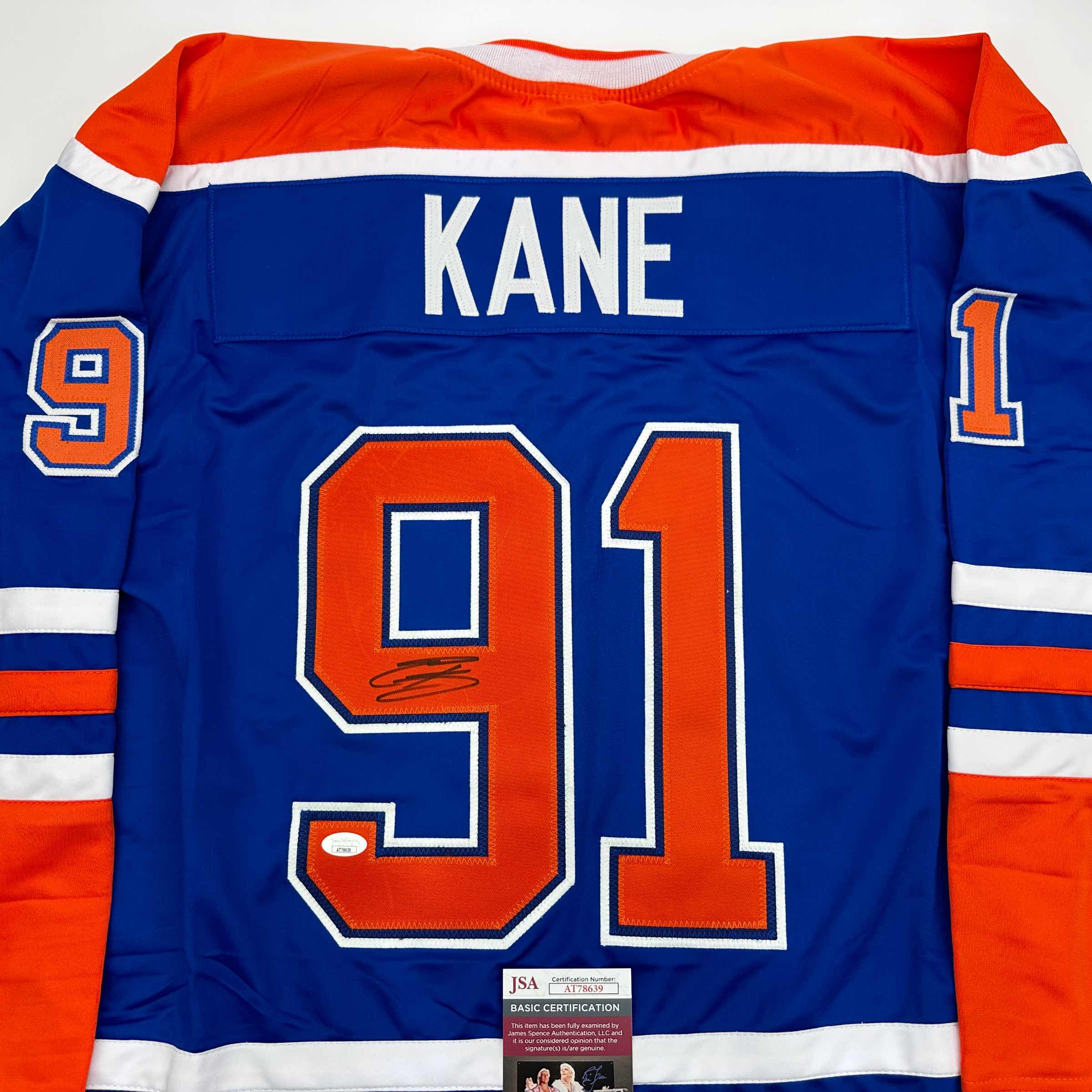autographed-signed-evander-kane-edmonton-blue-hockey-jersey-jsa-coa