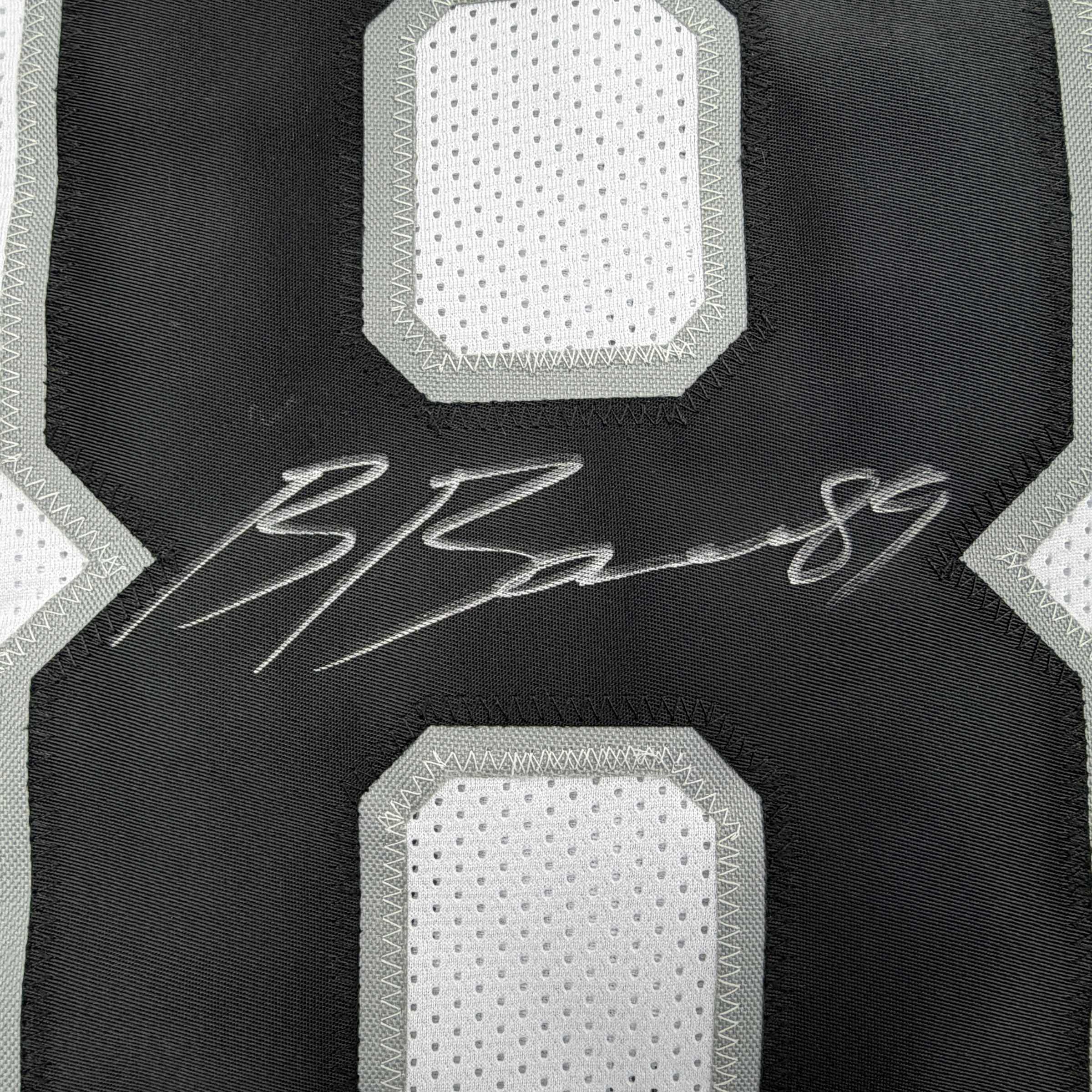 autographed-signed-brock-bowers-las-vegas-oakland-white-football-jersey-beckett-bas-coa