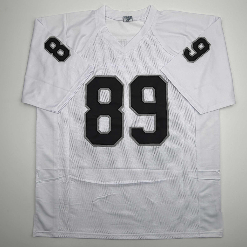 autographed-signed-brock-bowers-las-vegas-oakland-white-football-jersey-beckett-bas-coa