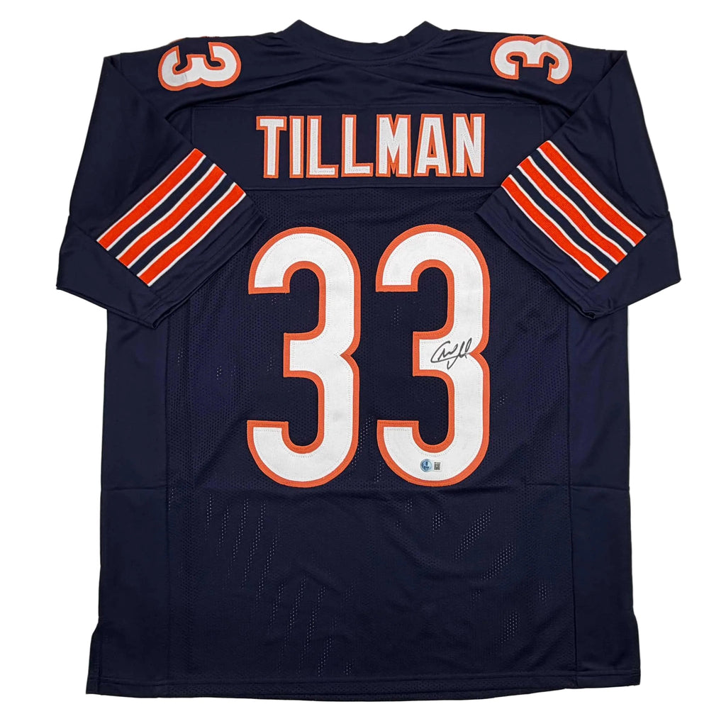 autographed-signed-charles-tillman-peanut-chicago-blue-football-jersey-beckett-bas-coa
