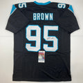 autographed-signed-derrick-brown-carolina-black-football-jersey-jsa-coa
