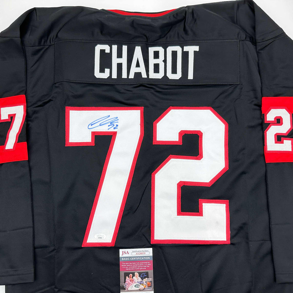 autographed-signed-thomas-chabot-ottawa-black-hockey-jersey-jsa-coa