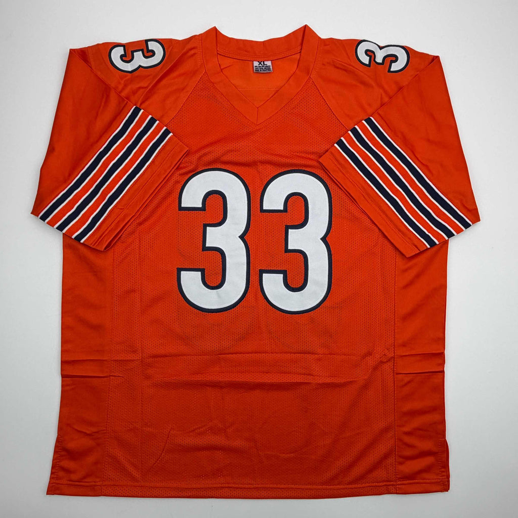 autographed-signed-charles-tillman-peanut-chicago-orange-football-jersey-beckett-bas-coa