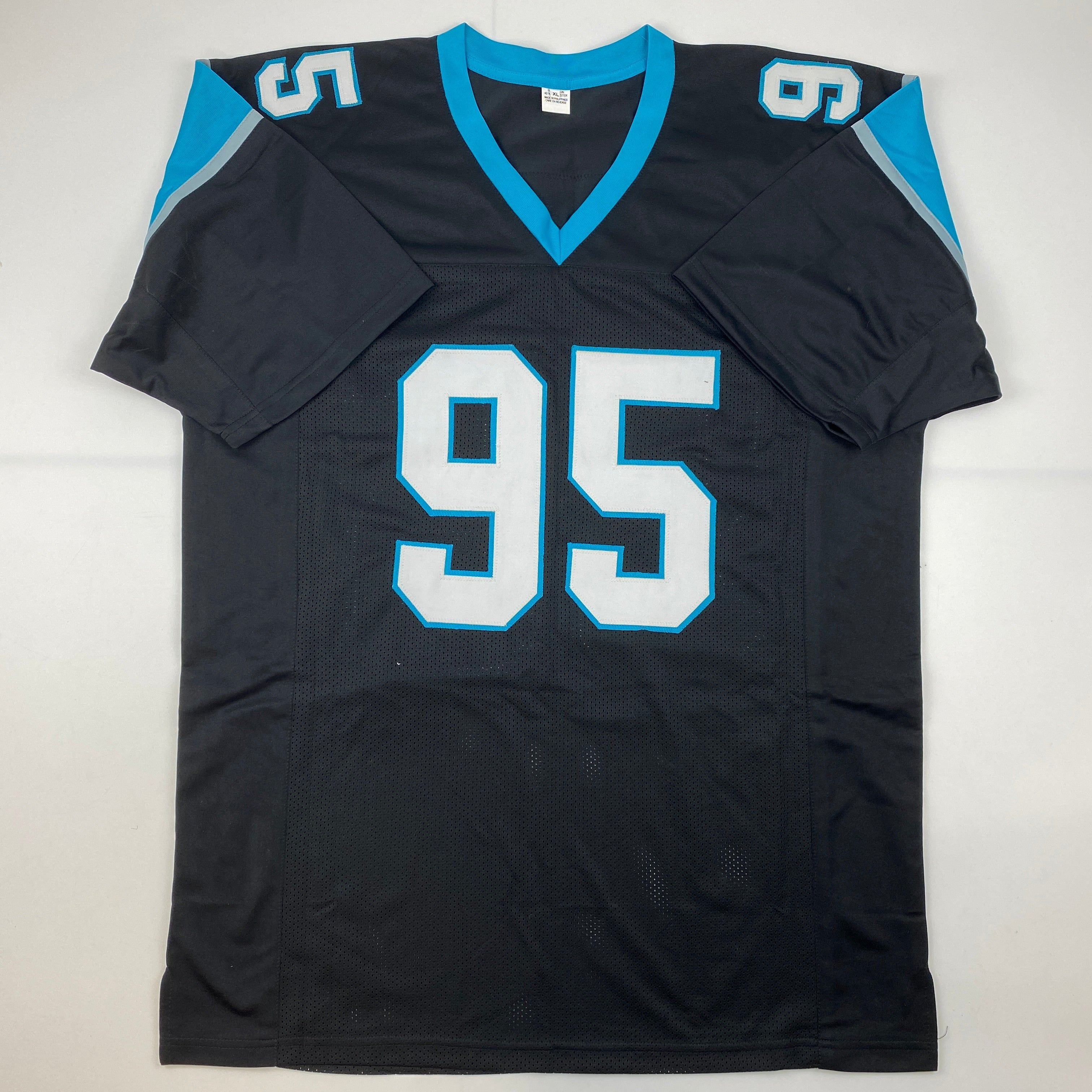 autographed-signed-derrick-brown-carolina-black-football-jersey-jsa-coa