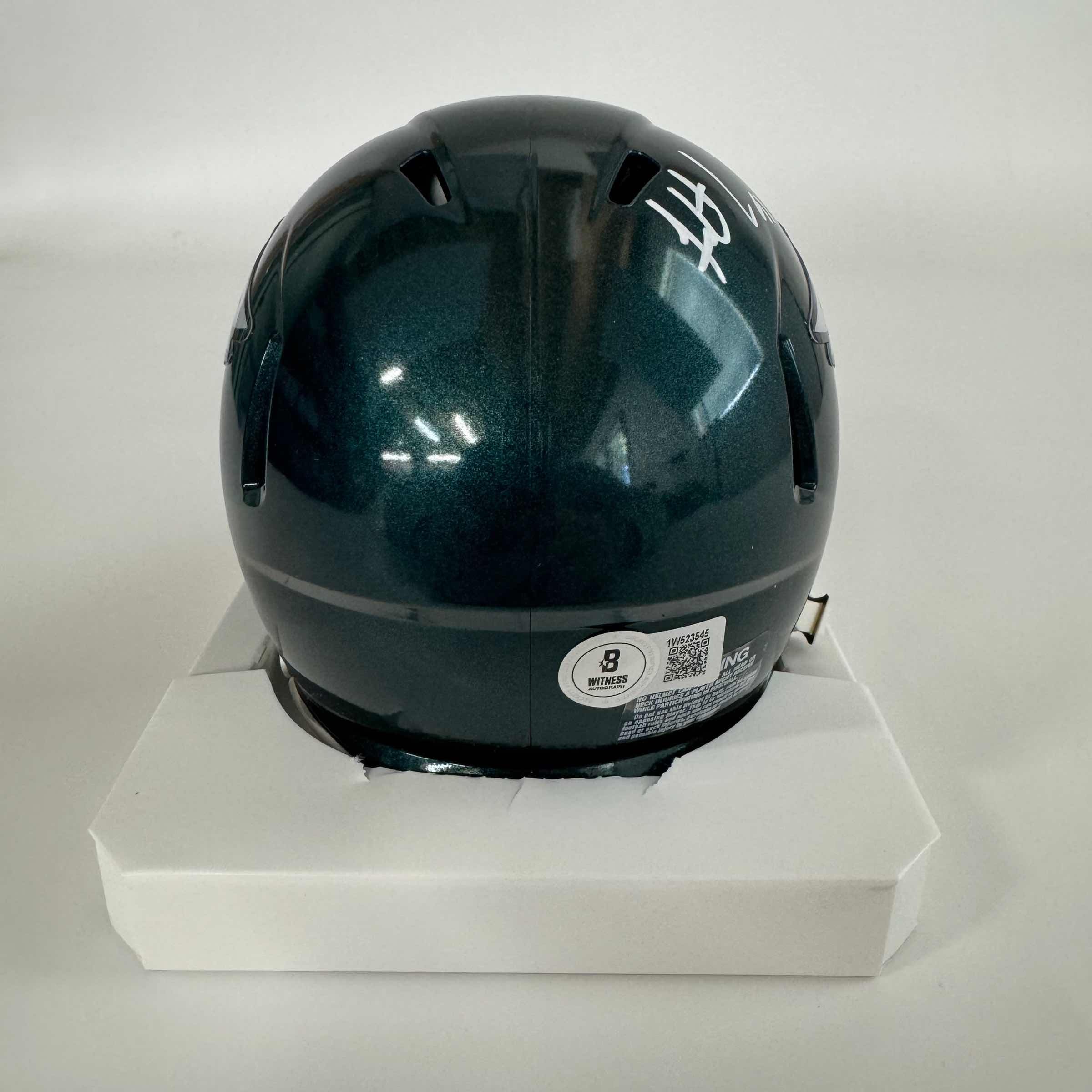 autographed-signed-fletcher-cox-philadelphia-eagles-mini-football-helmet-beckett-coa
