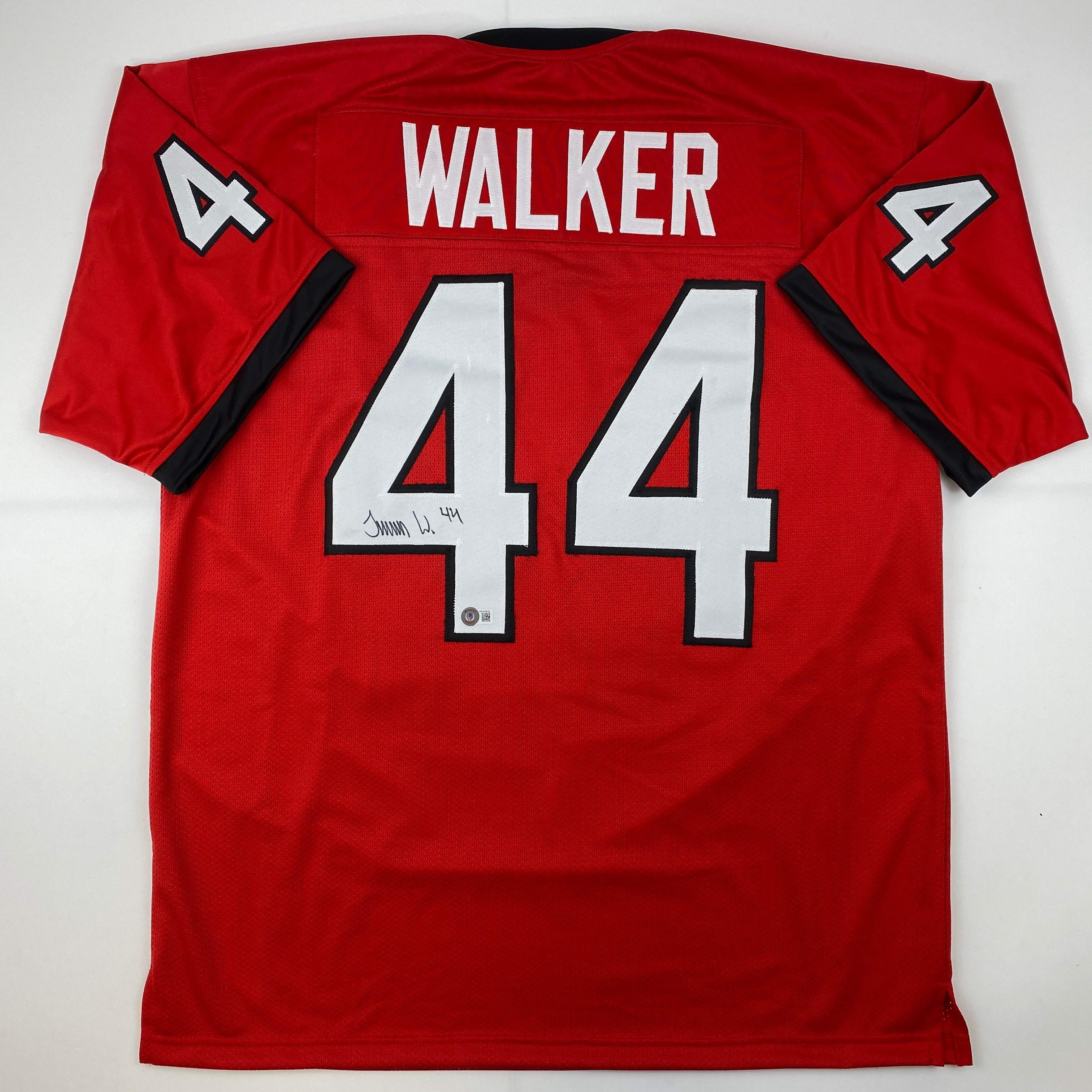 autographed-signed-travon-walker-georgia-red-college-football-jersey-beckett-bas-coa