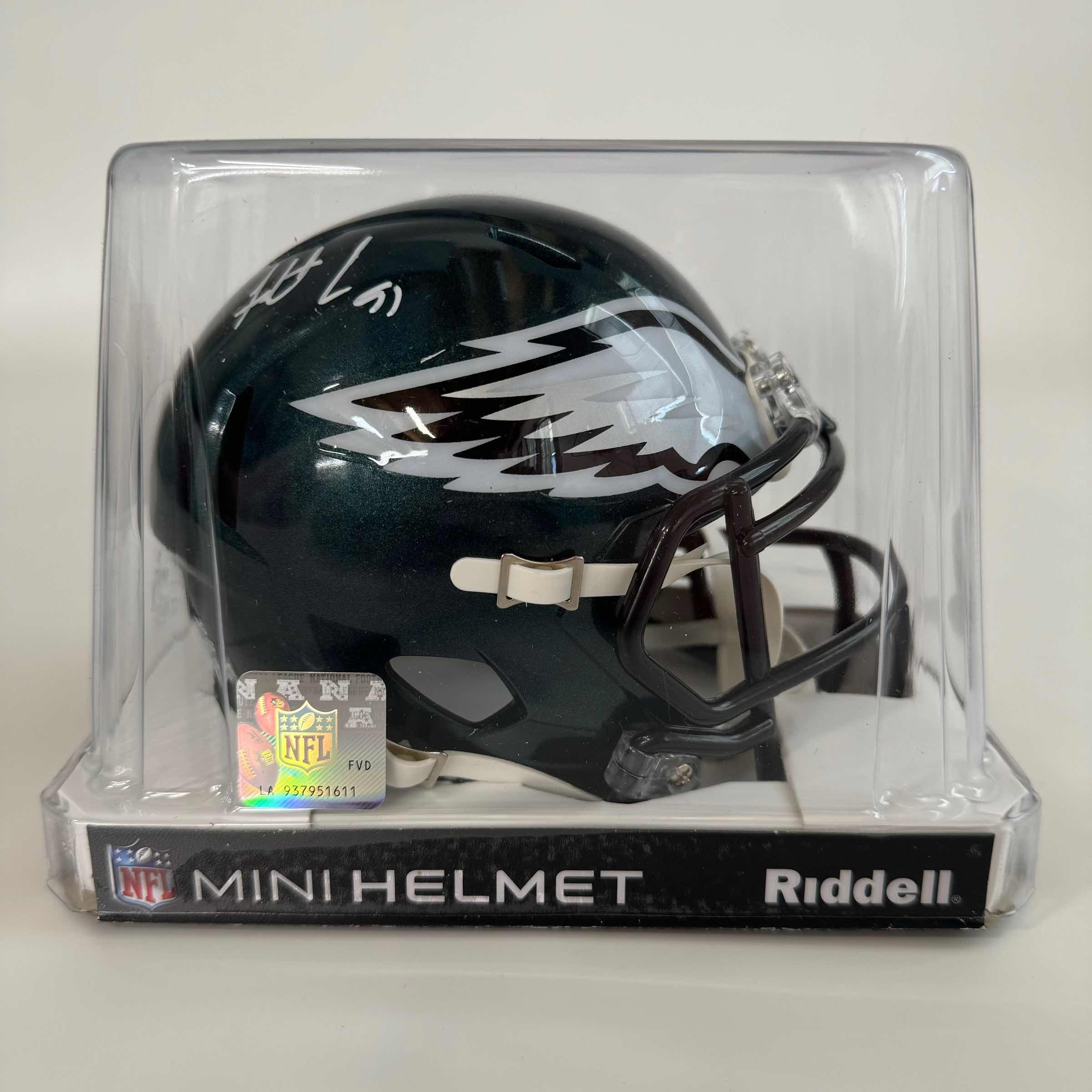 autographed-signed-fletcher-cox-philadelphia-eagles-mini-football-helmet-beckett-coa
