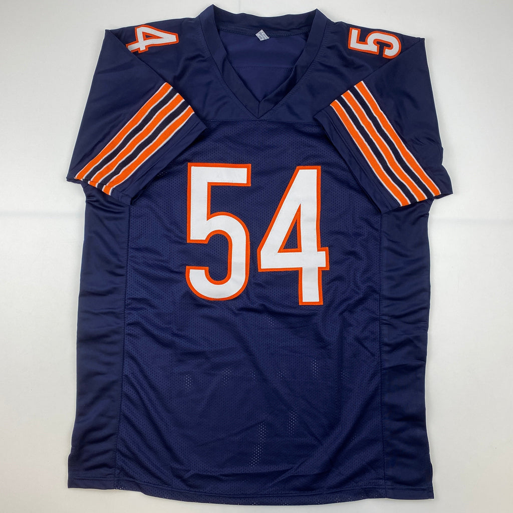 autographed-signed-brian-urlacher-hof-18-chicago-blue-football-jersey-beckett-bas-coa