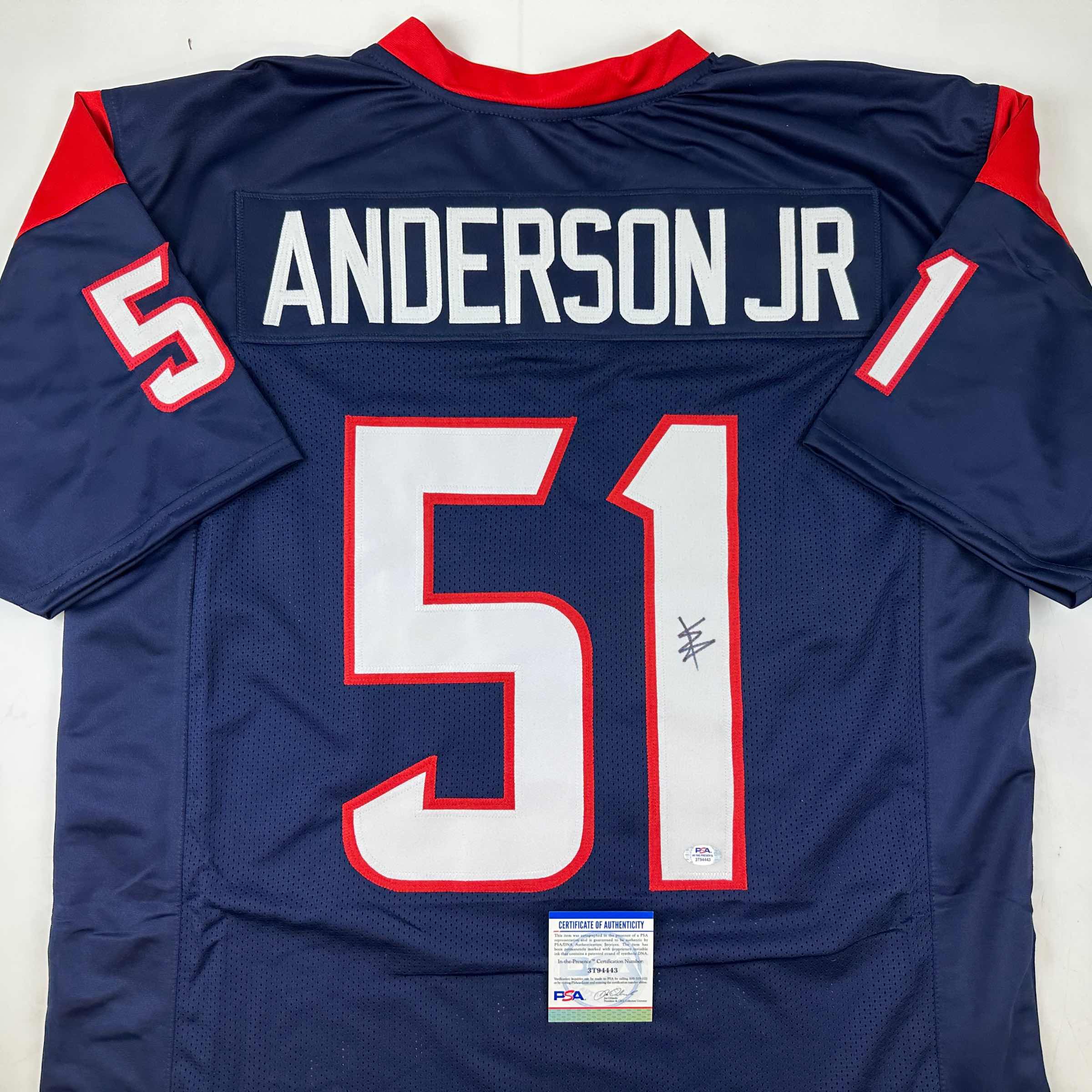 autographed-signed-will-anderson-jr-houston-blue-football-jersey-psa-dna-coa