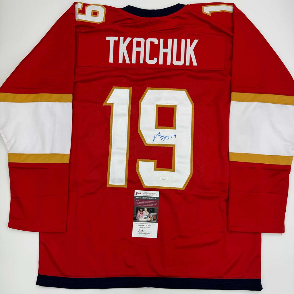 autographed-signed-matthew-tkachuk-florida-red-hockey-jersey-jsa-coa