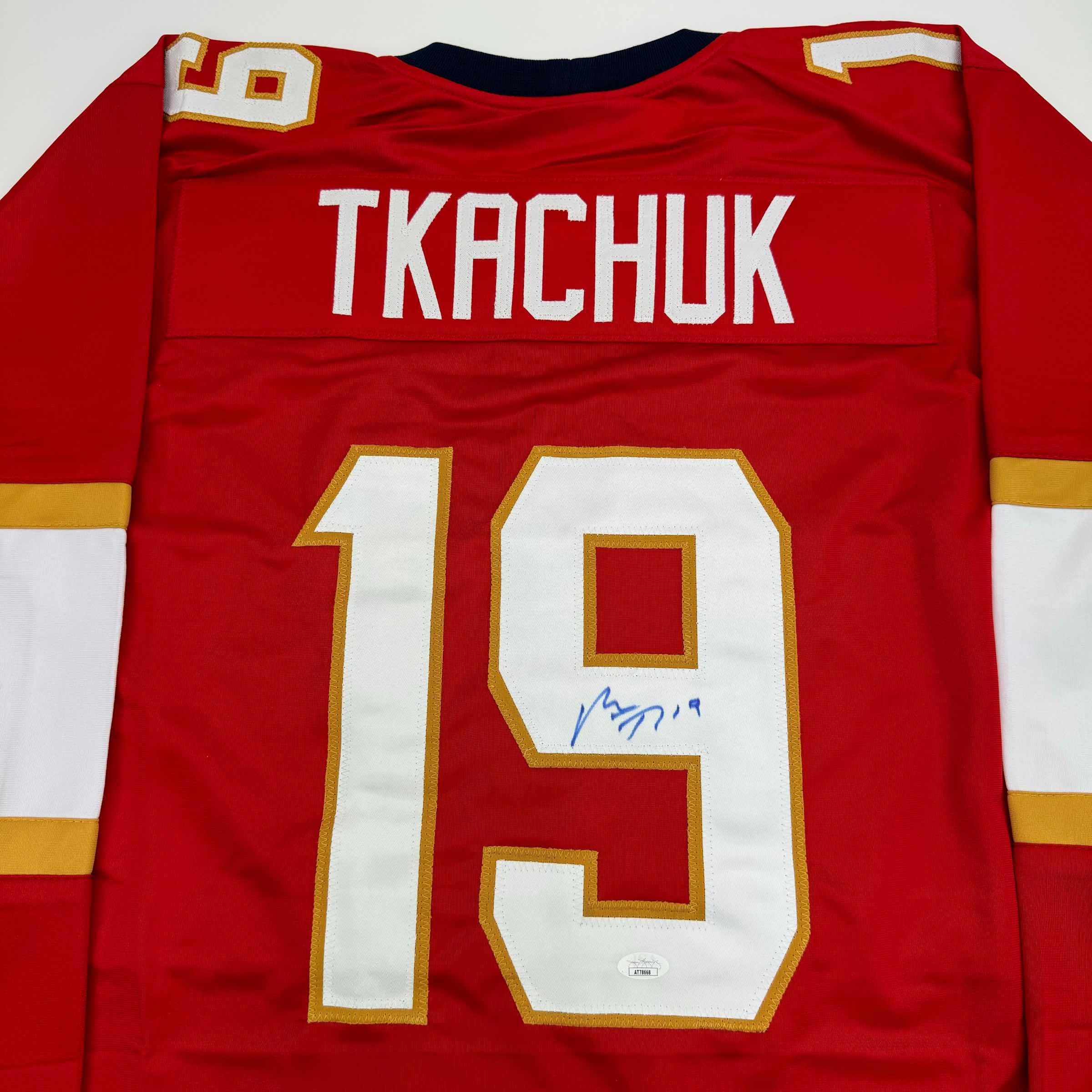 autographed-signed-matthew-tkachuk-florida-red-hockey-jersey-jsa-coa