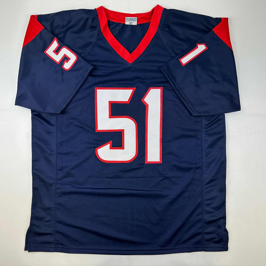 autographed-signed-will-anderson-jr-houston-blue-football-jersey-psa-dna-coa