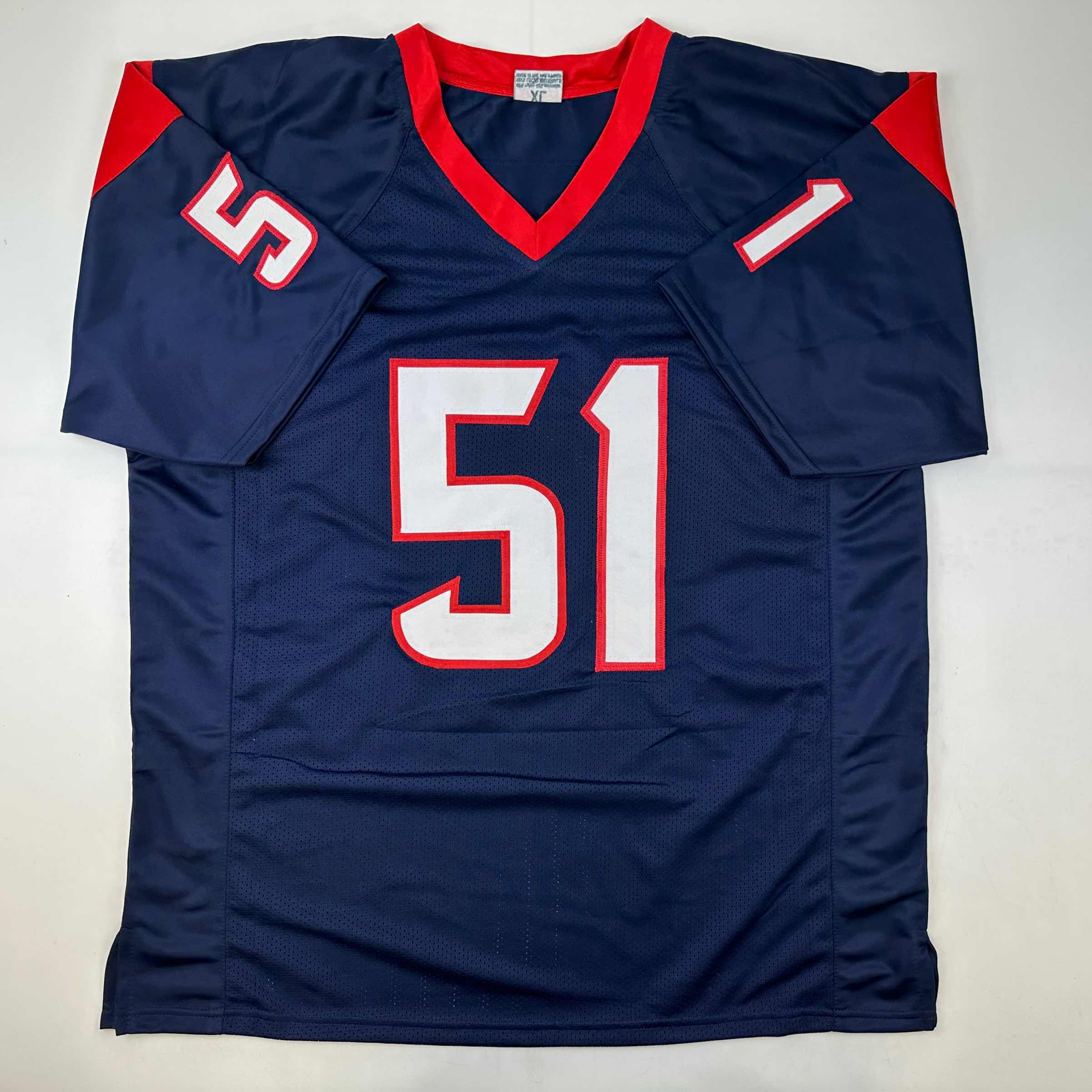 autographed-signed-will-anderson-jr-houston-blue-football-jersey-psa-dna-coa