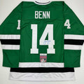 autographed-signed-jamie-benn-dallas-green-retro-hockey-jersey-jsa-coa