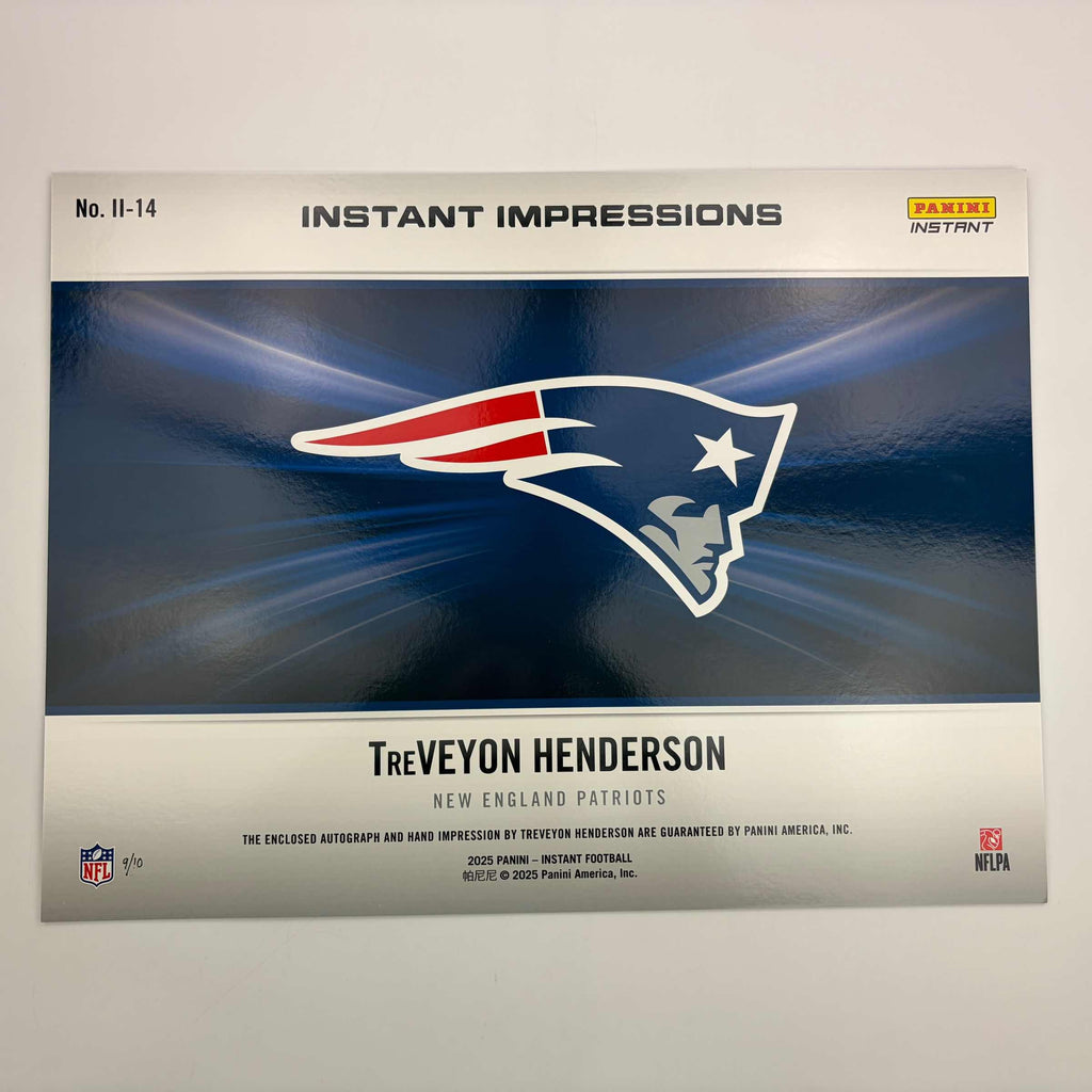 2025-panini-instant-impressions-nfl-treveyon-henderson-ii-13-18x24-hand-print-autographed-auto-10-new-england-patriots-rookie-rc-oversized-football-card