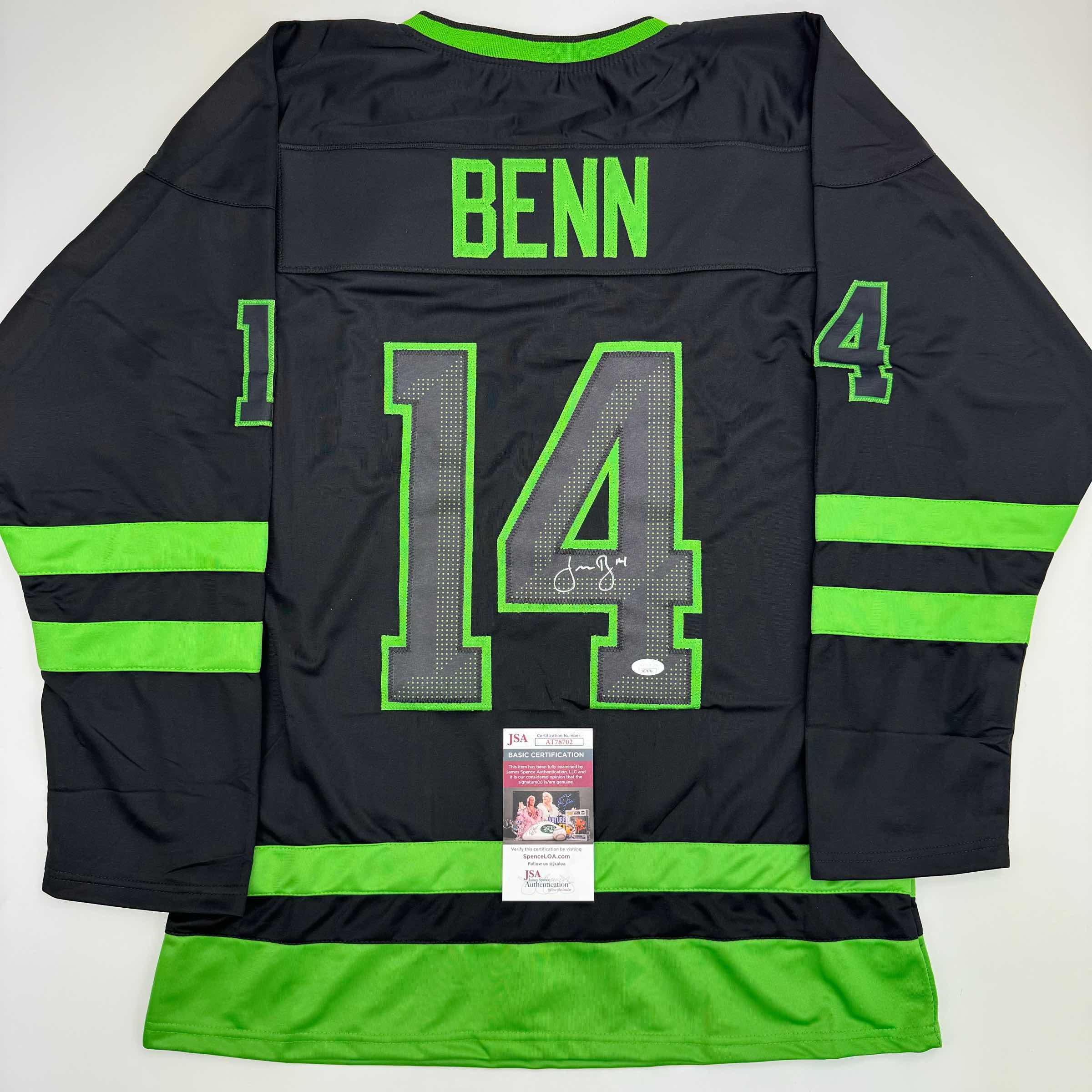 autographed-signed-jamie-benn-dallas-black-hockey-jersey-jsa-coa