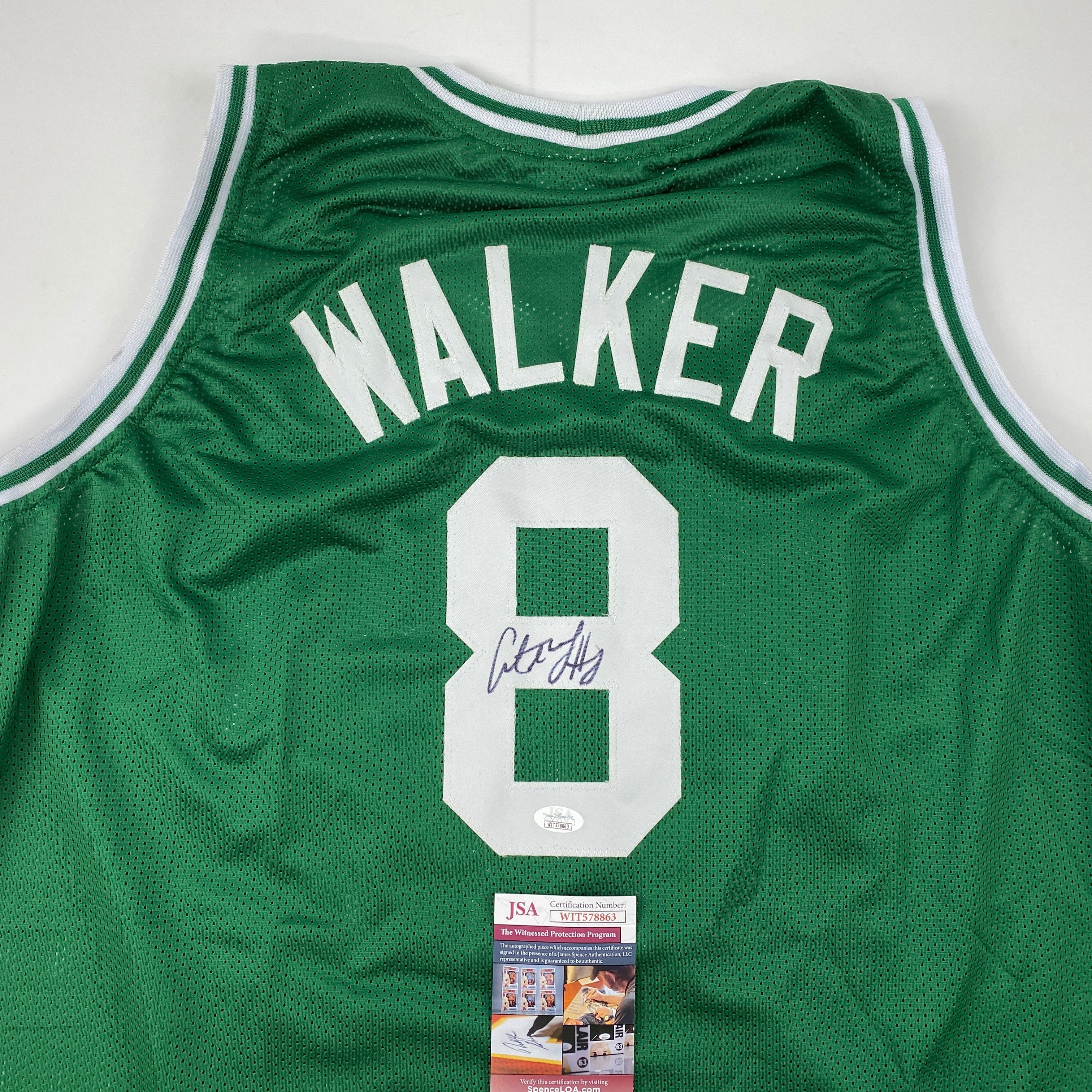 autographed-signed-antoine-walker-boston-green-basketball-jersey-jsa-coa