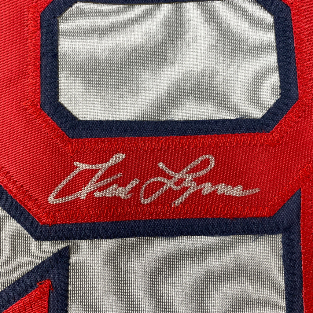 autographed-signed-fred-lynn-boston-grey-baseball-jersey-jsa-coa