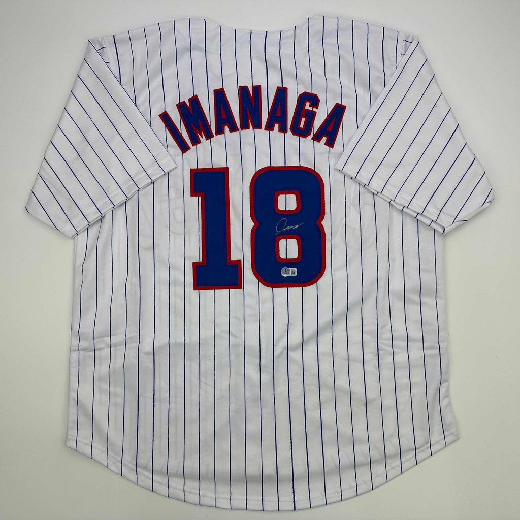 autographed-signed-shota-imanaga-chicago-pinstripe-baseball-jersey-beckett-bas-coa