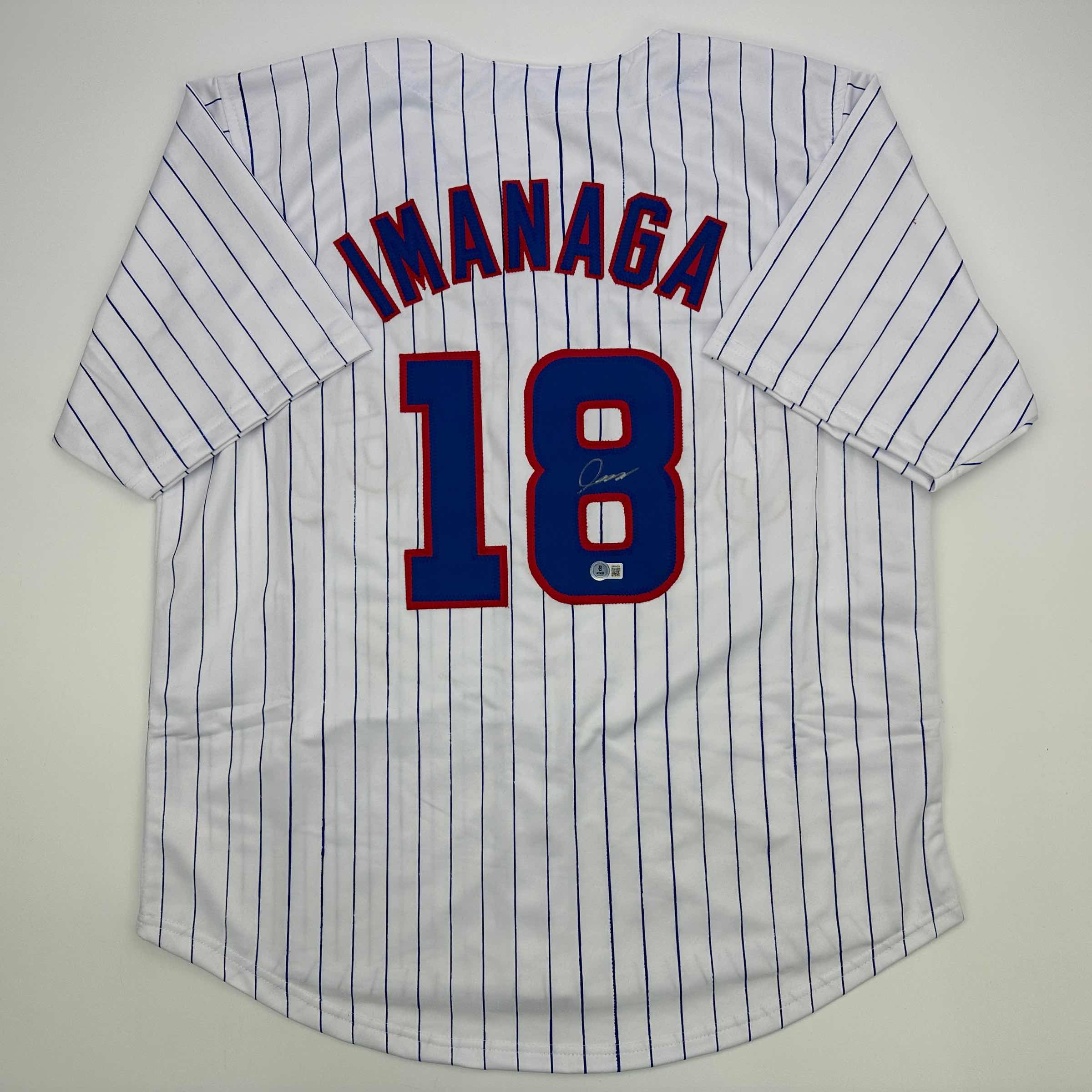 autographed-signed-shota-imanaga-chicago-pinstripe-baseball-jersey-beckett-bas-coa