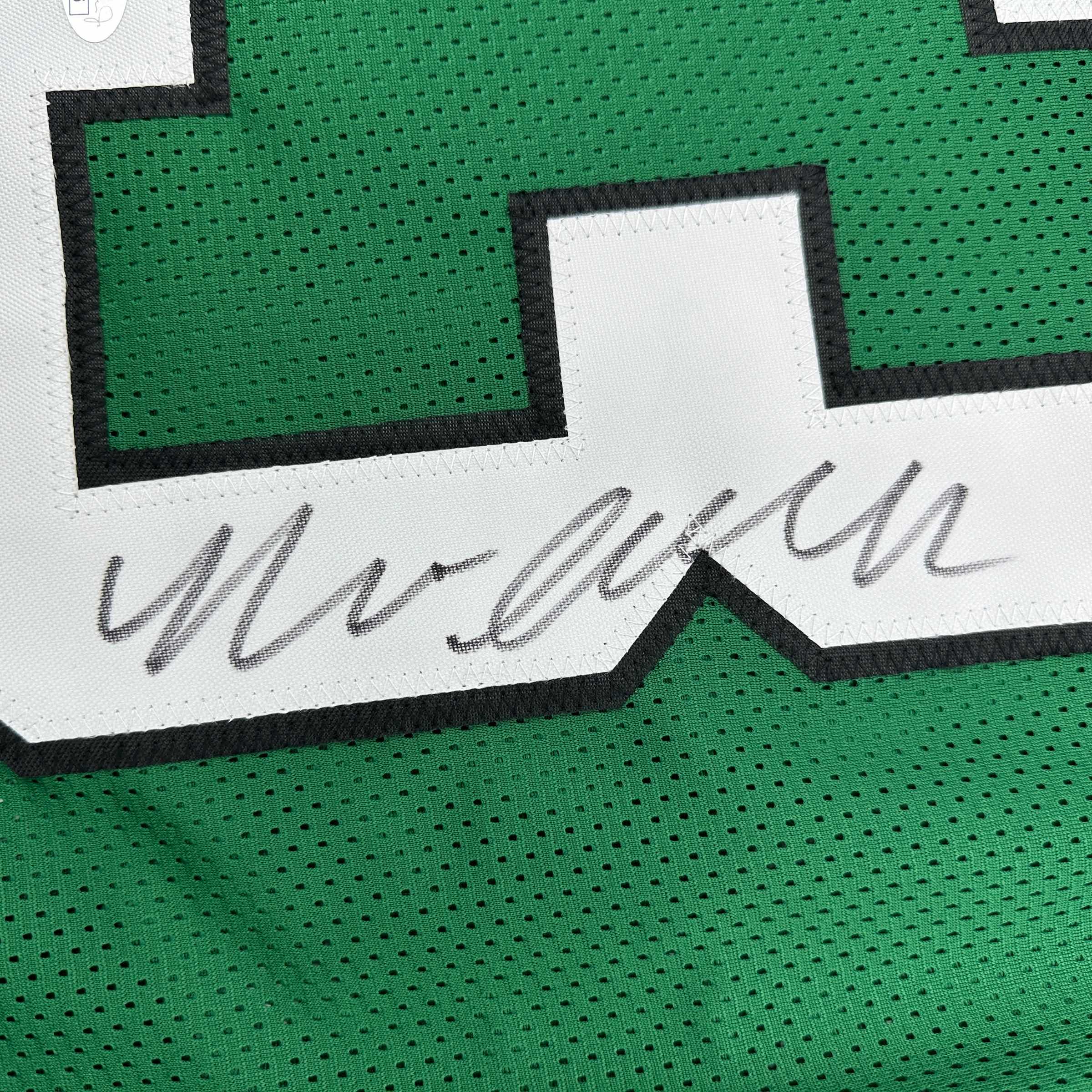 autographed-signed-nolan-smith-jr-philadelphia-kelly-green-football-jersey-jsa-coa