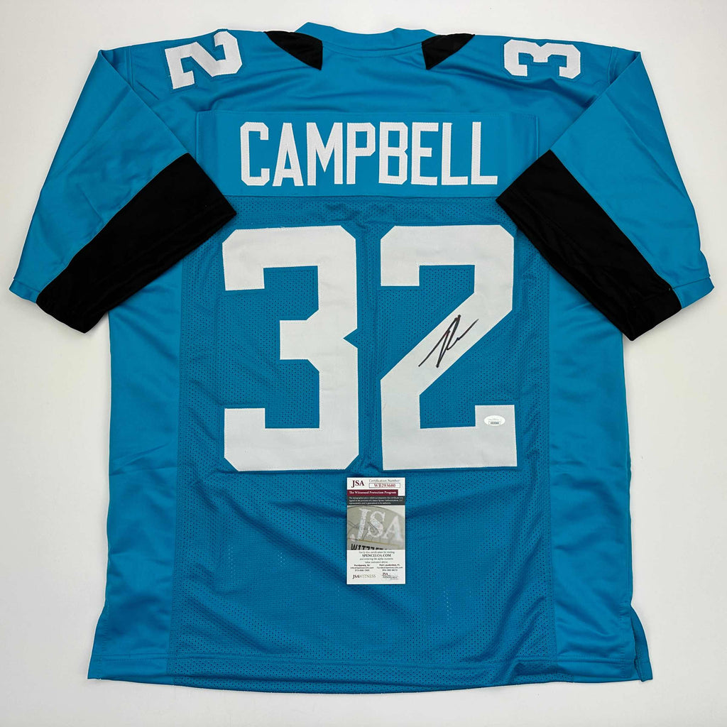 autographed-signed-tyson-campbell-jacksonville-teal-football-jersey-jsa-coa