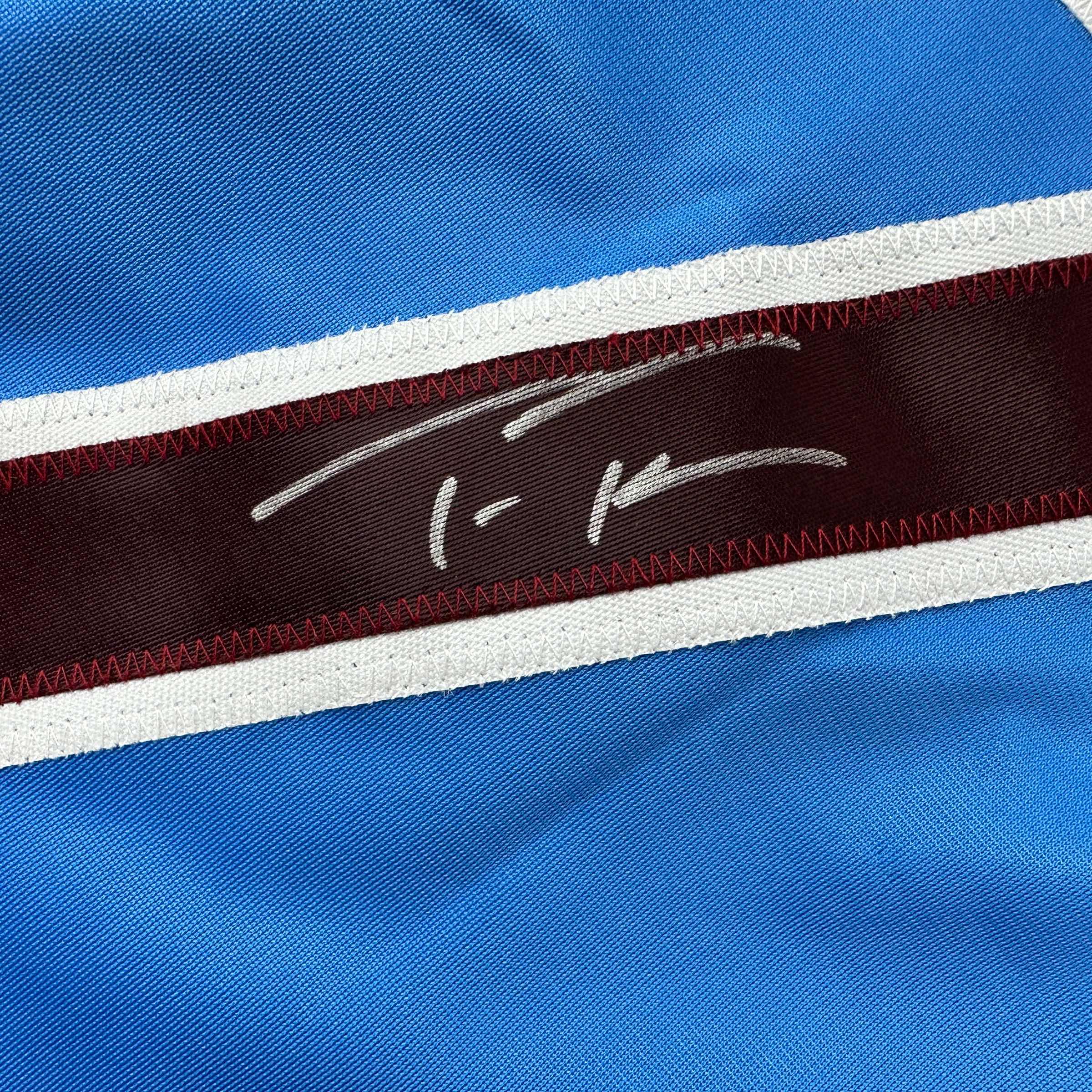 autographed-signed-trea-turner-philadelphia-blue-retro-baseball-jersey-beckett-bas-coa