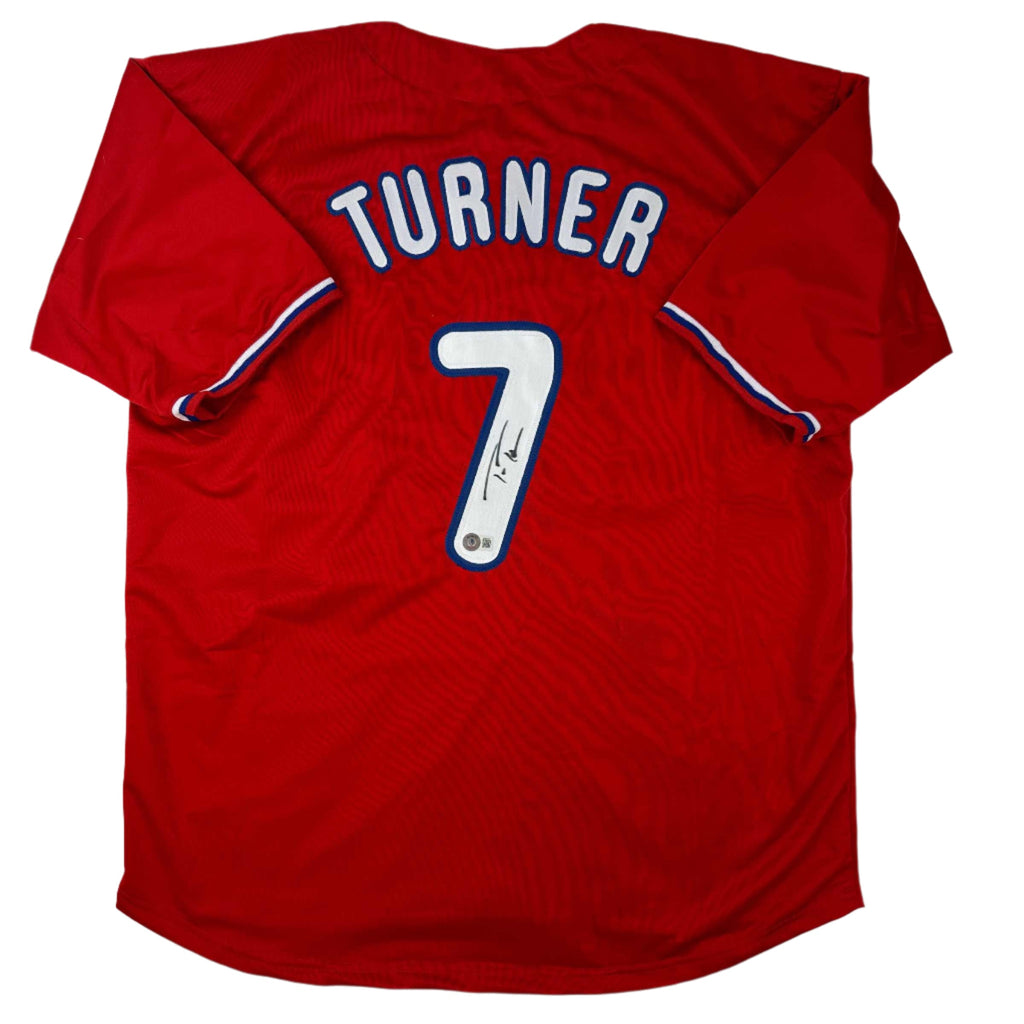 autographed-signed-trea-turner-philadelphia-red-baseball-jersey-beckett-bas-coa
