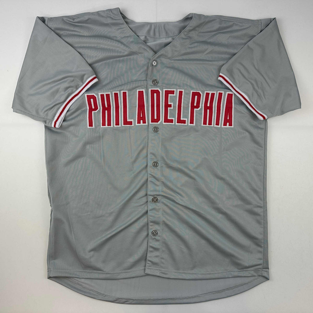 autographed-signed-trea-turner-philadelphia-grey-baseball-jersey-beckett-bas-coa