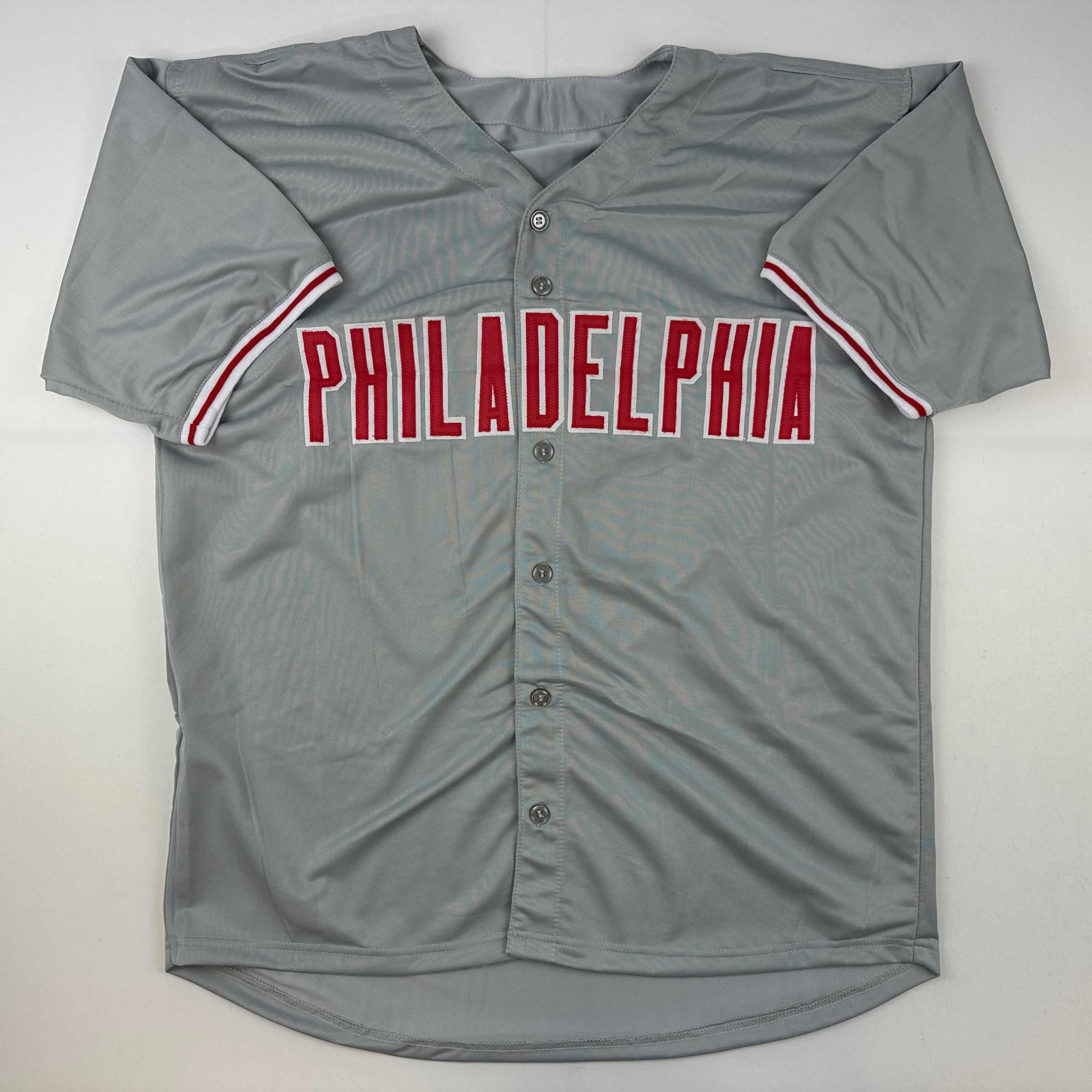 autographed-signed-trea-turner-philadelphia-grey-baseball-jersey-beckett-bas-coa