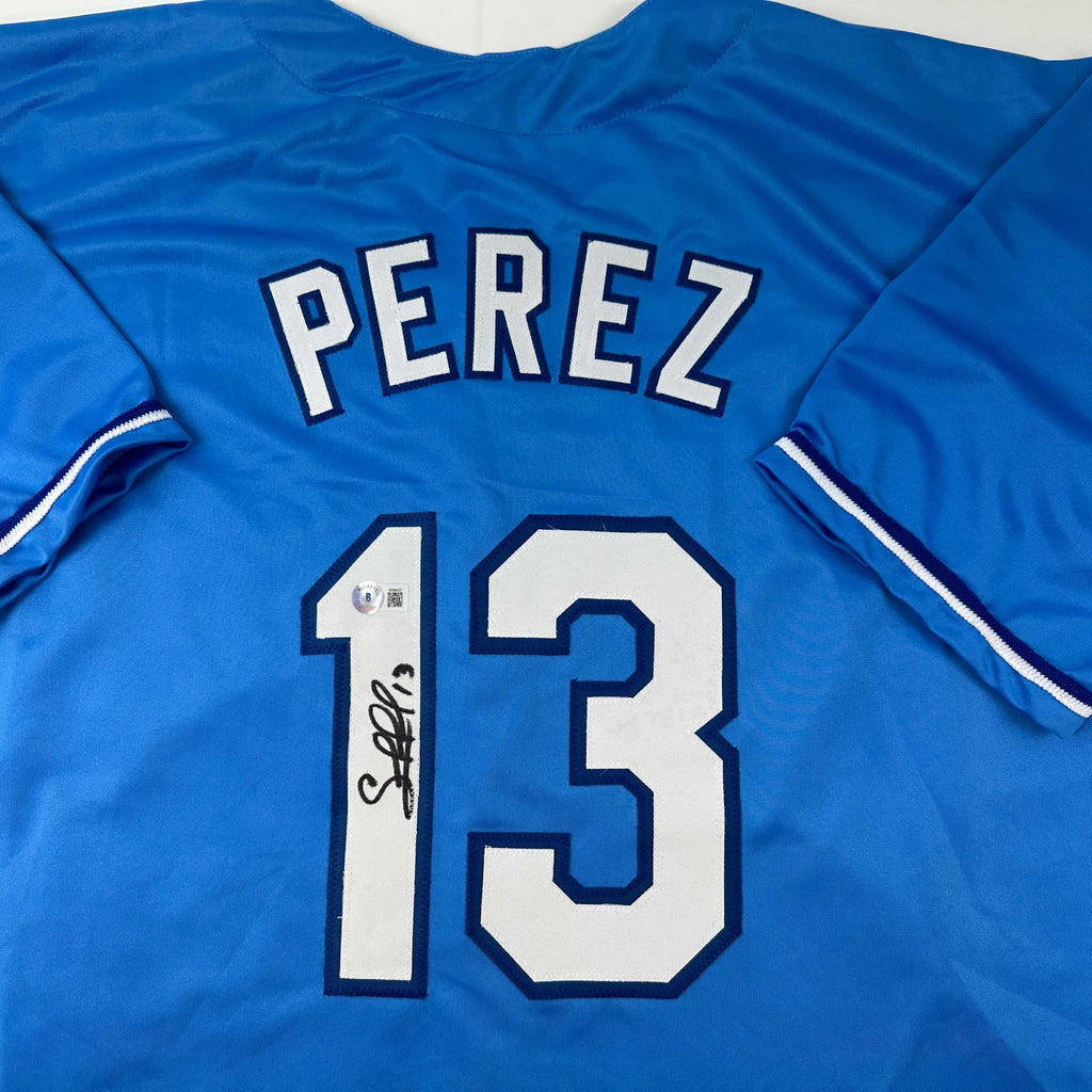 autographed-signed-salvador-perez-kansas-city-blue-baseball-jersey-beckett-bas-coa